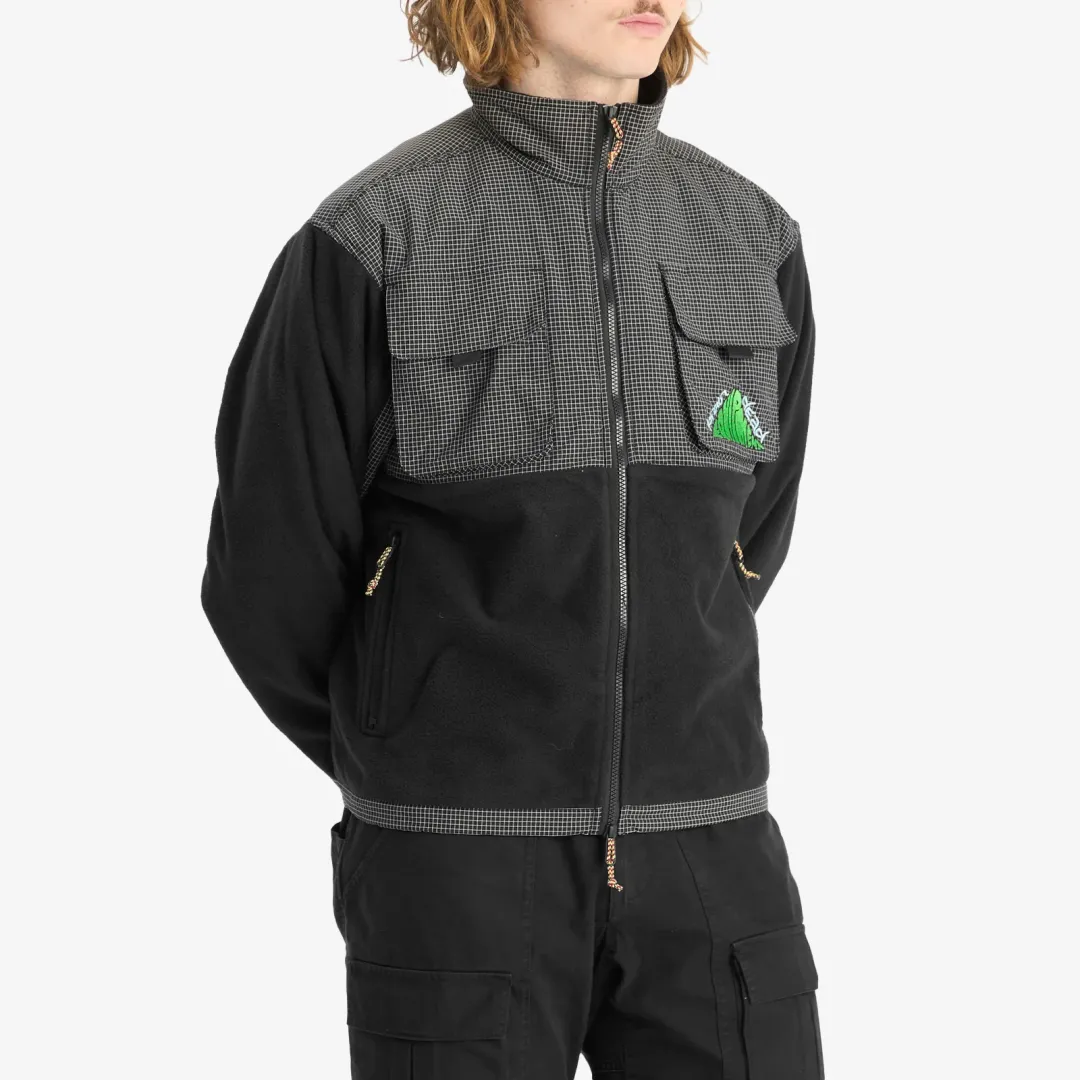 Brain Dead Men's Equipment Ripstop Zip Fleece Jacket Black