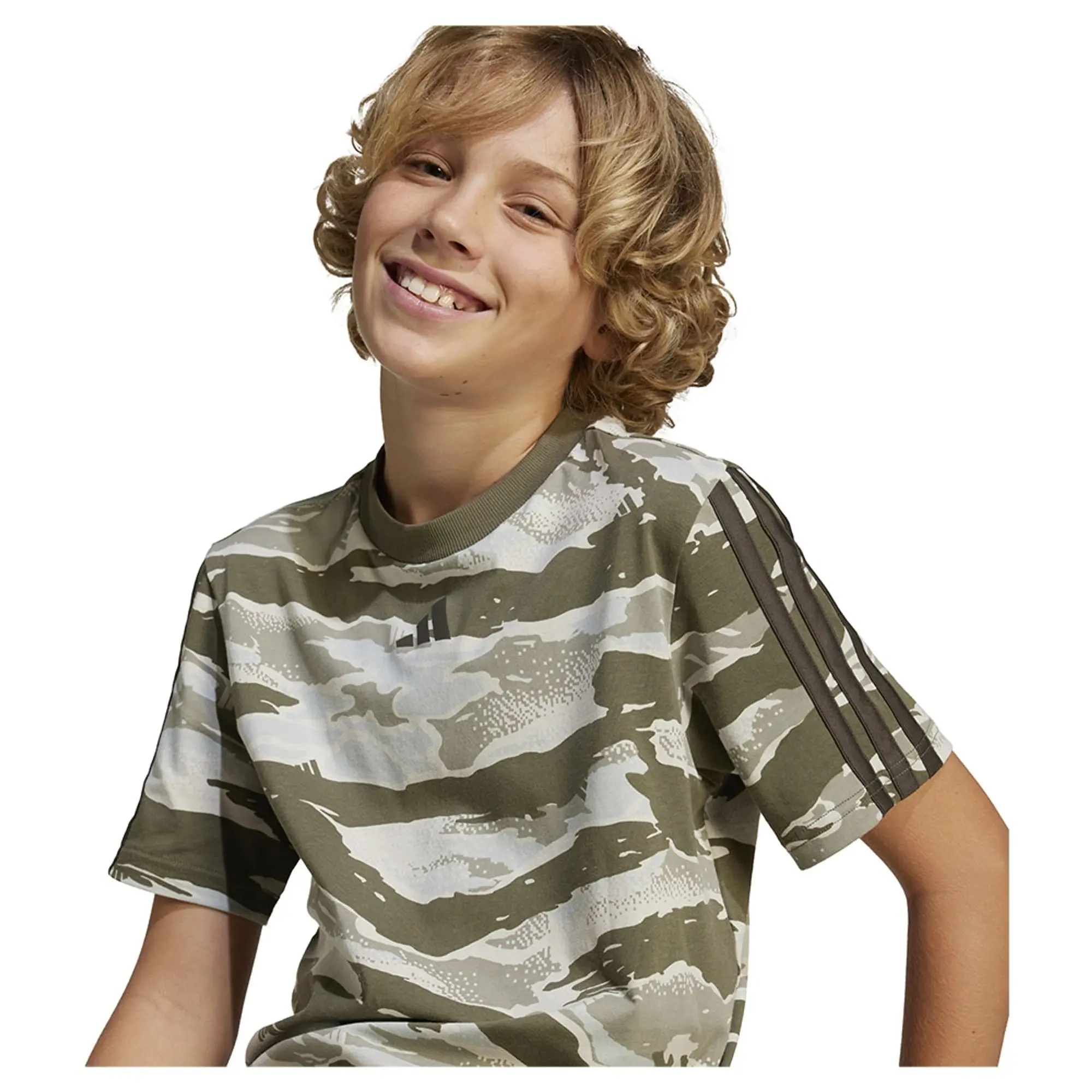 Manchester United x adidas Kids Essentials Camo T-Shirt Green