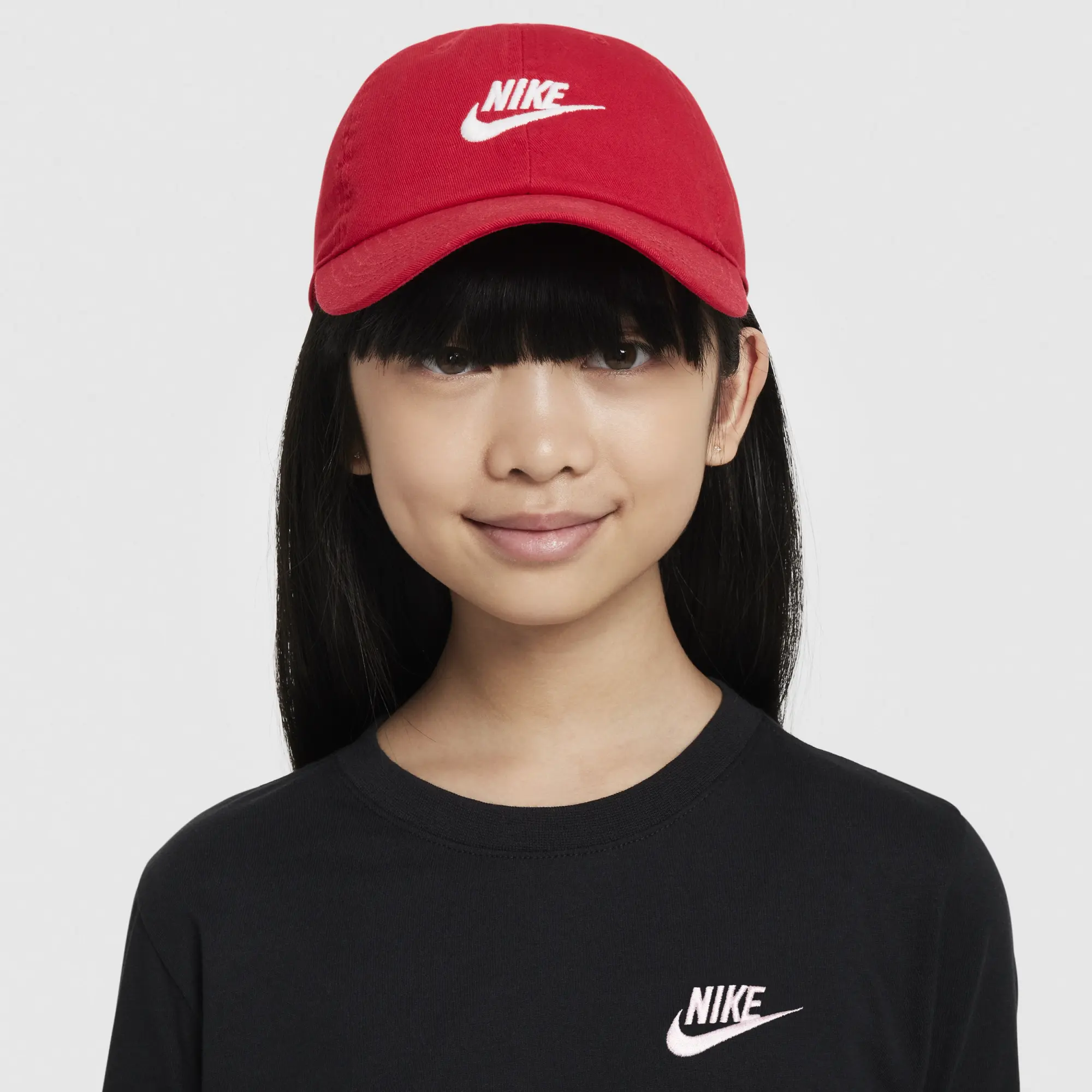Nike Club Kids' Unstructured Futura Wash Cap - Red - Cotton