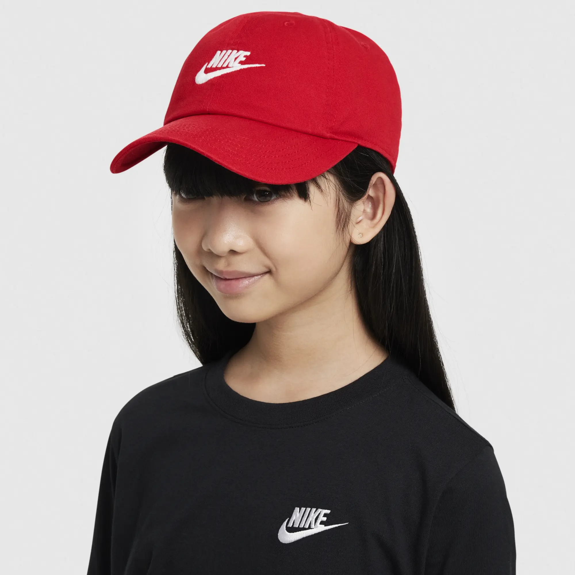 Nike Club Kids' Unstructured Futura Wash Cap - Red - Cotton
