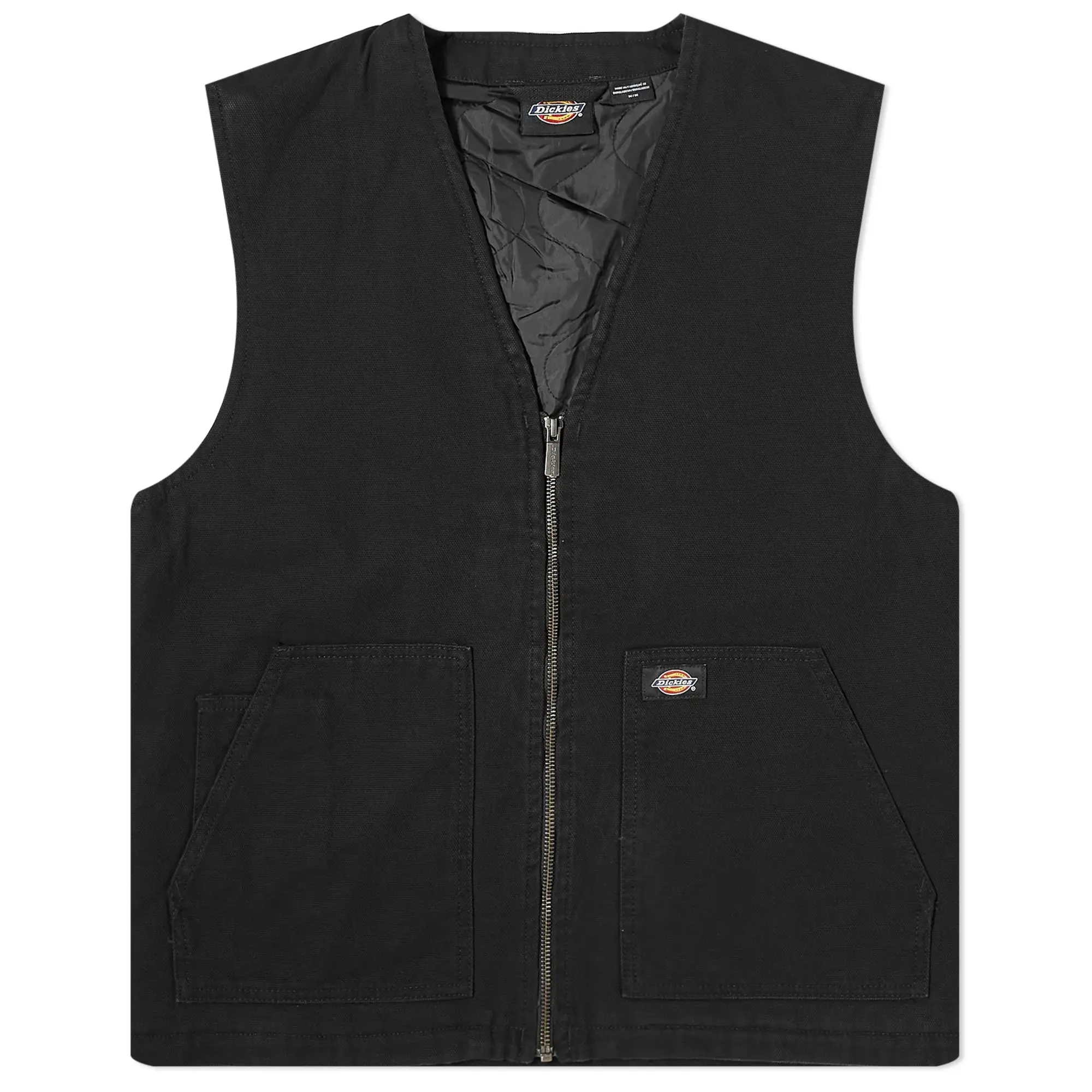 Dickies Men's Duck Canvas SMMR Vest Stone Washed Black