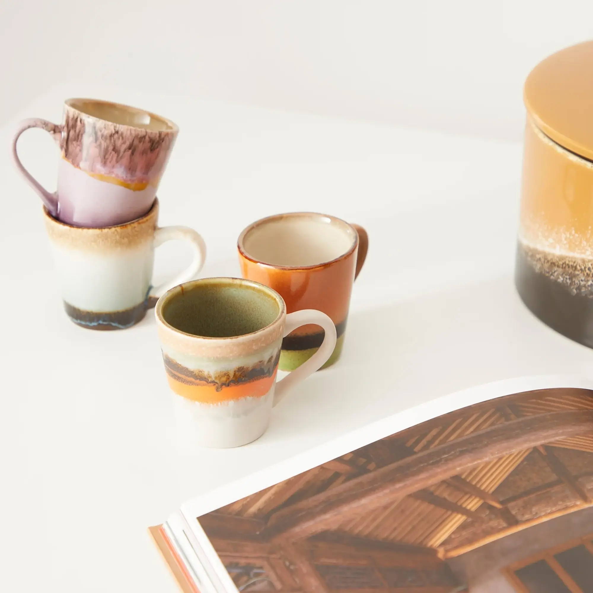 Hkliving Espresso Mugs - Set of 4 Retro
