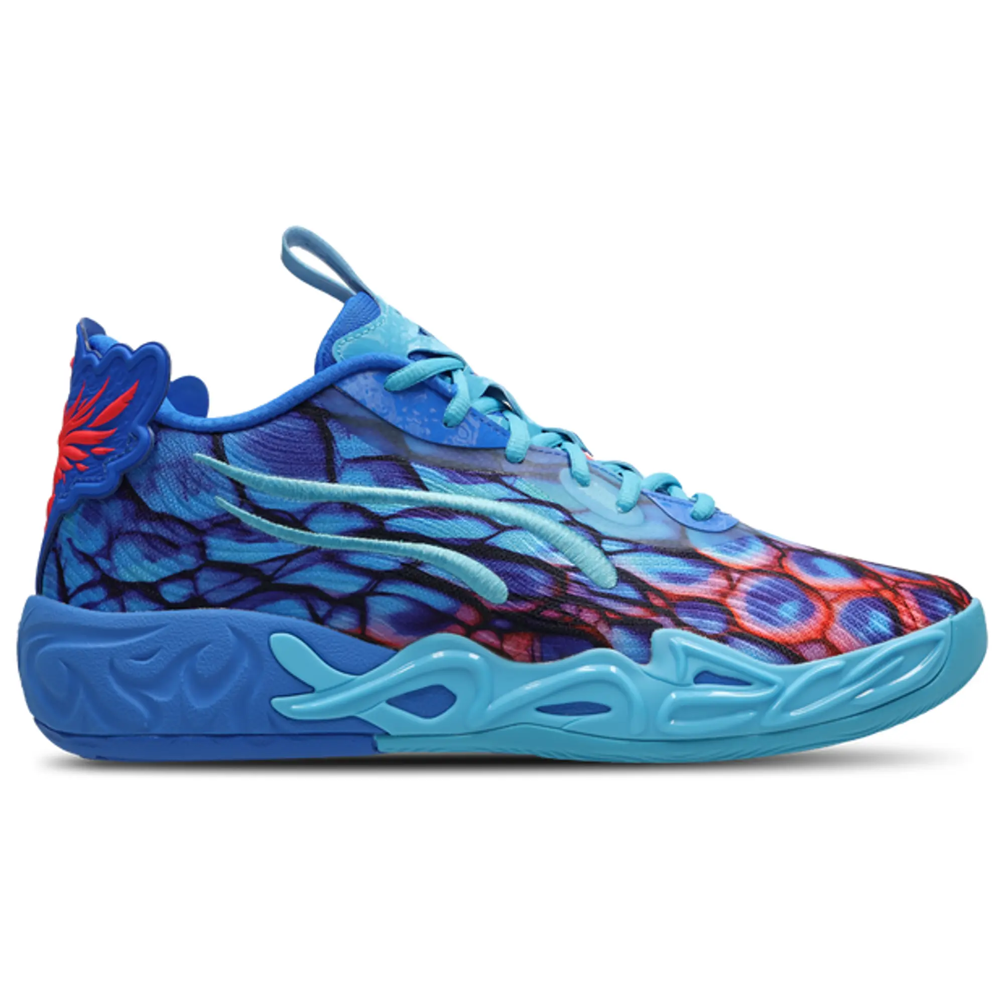PUMA MB.04 Lo Alien Skins Basketball Shoes Unisex, Ultra Blue/Luminous Pink/Green Glare
