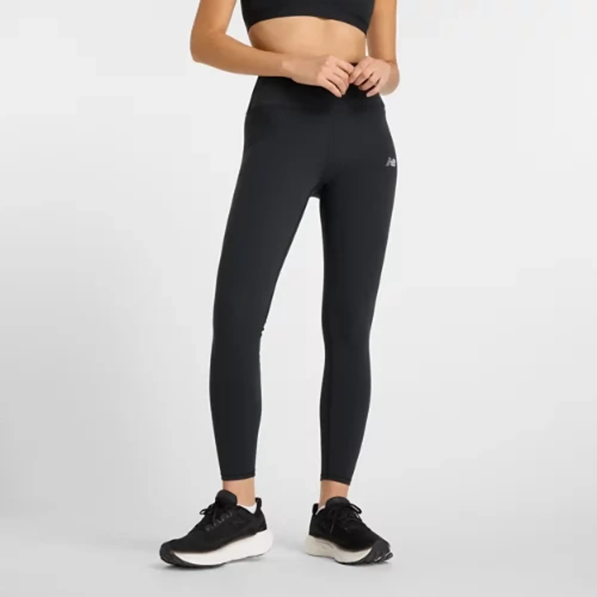 New Balance Women's NB Harmony High Rise Legging 27" in Black Poly Knit