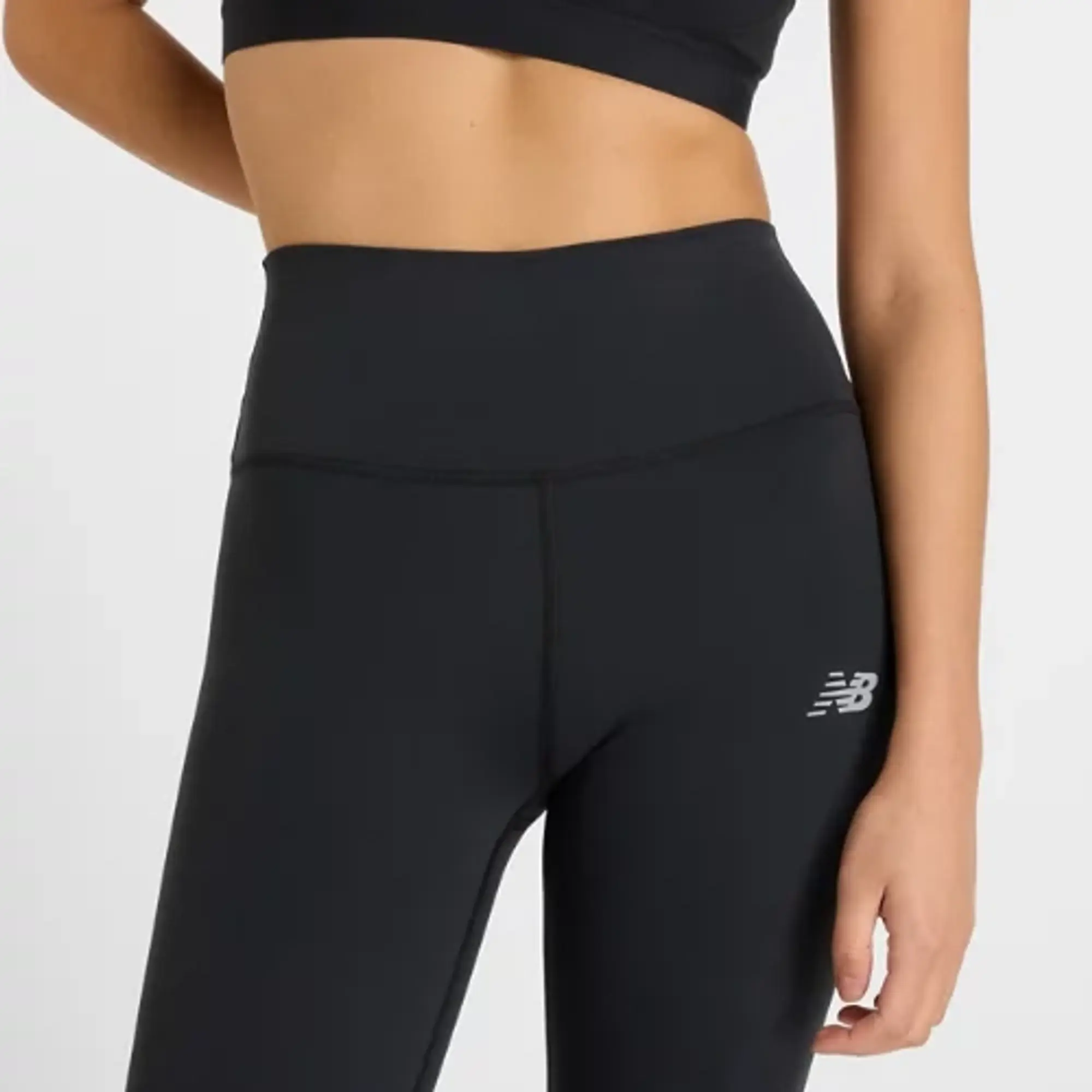 New Balance Women's NB Harmony High Rise Legging 27" in Black Poly Knit