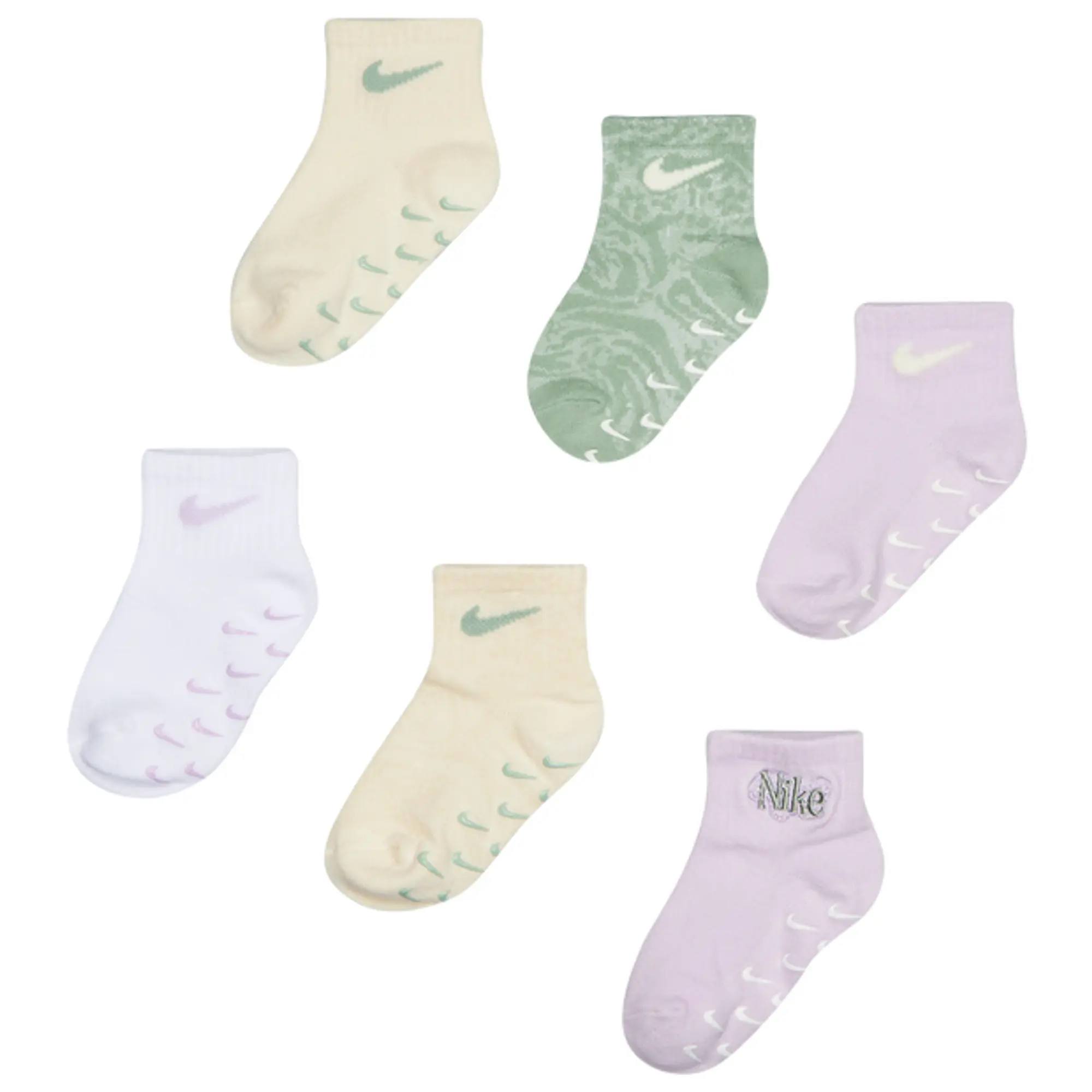 Nike Kids Ankle 6 Pack Unisex Socks - Purple