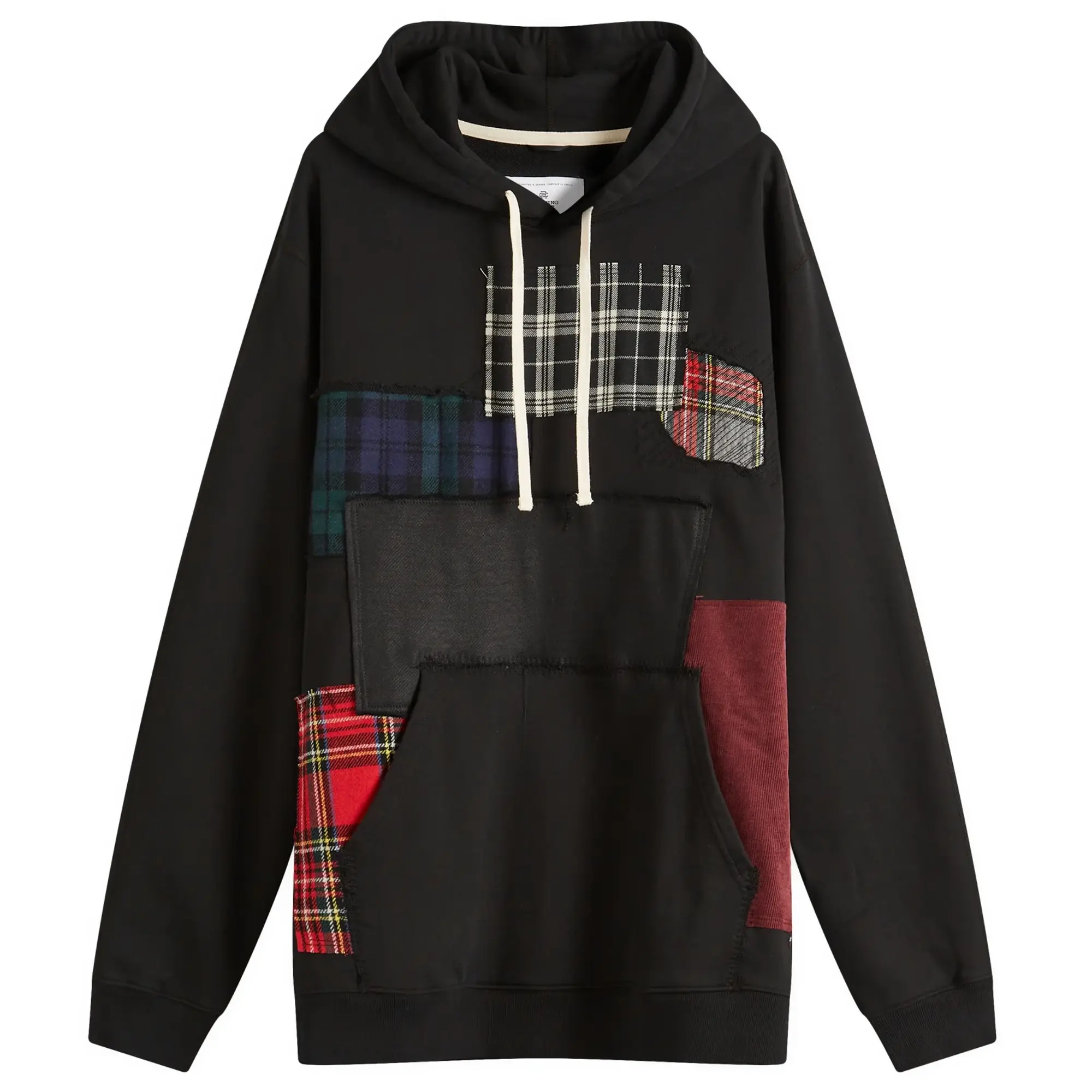 Junya Watanabe MAN Men's x Reigning Champ Patchwork Popover Hoodie Black