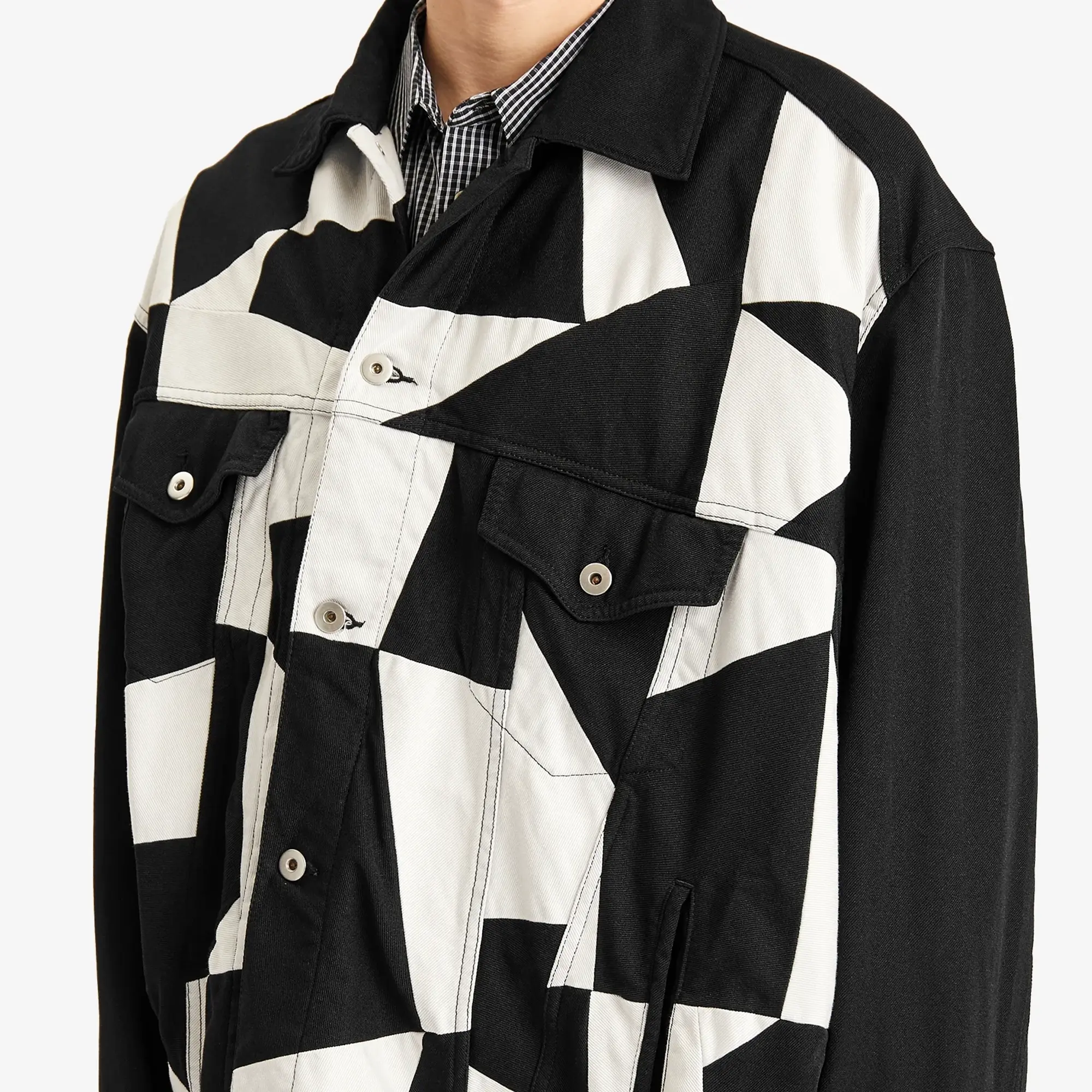 Comme des Garçons Black Men's Patchwork Twill Jacket