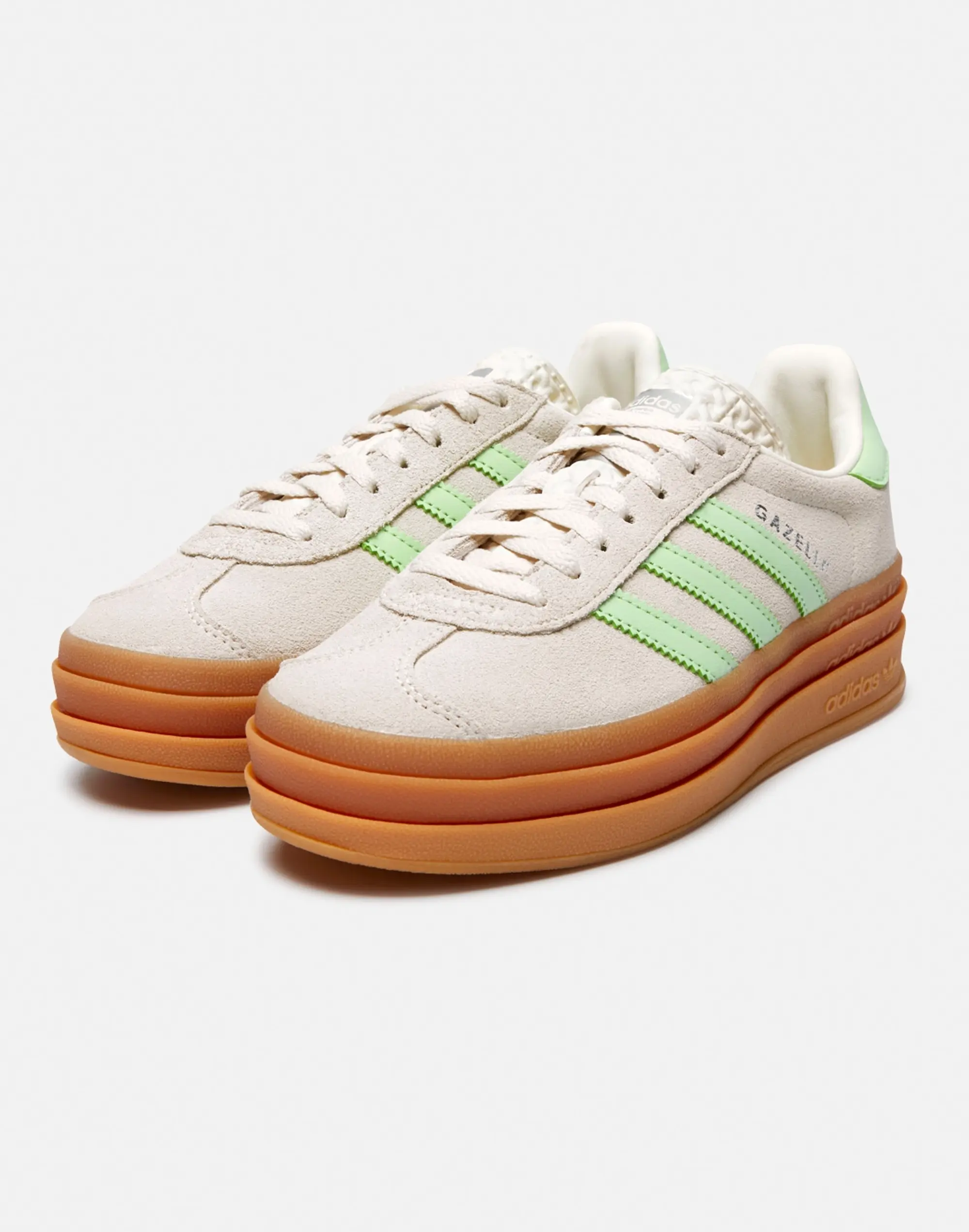 Adidas Originals Older Kids Gazelle Bold Trainers in Cream 