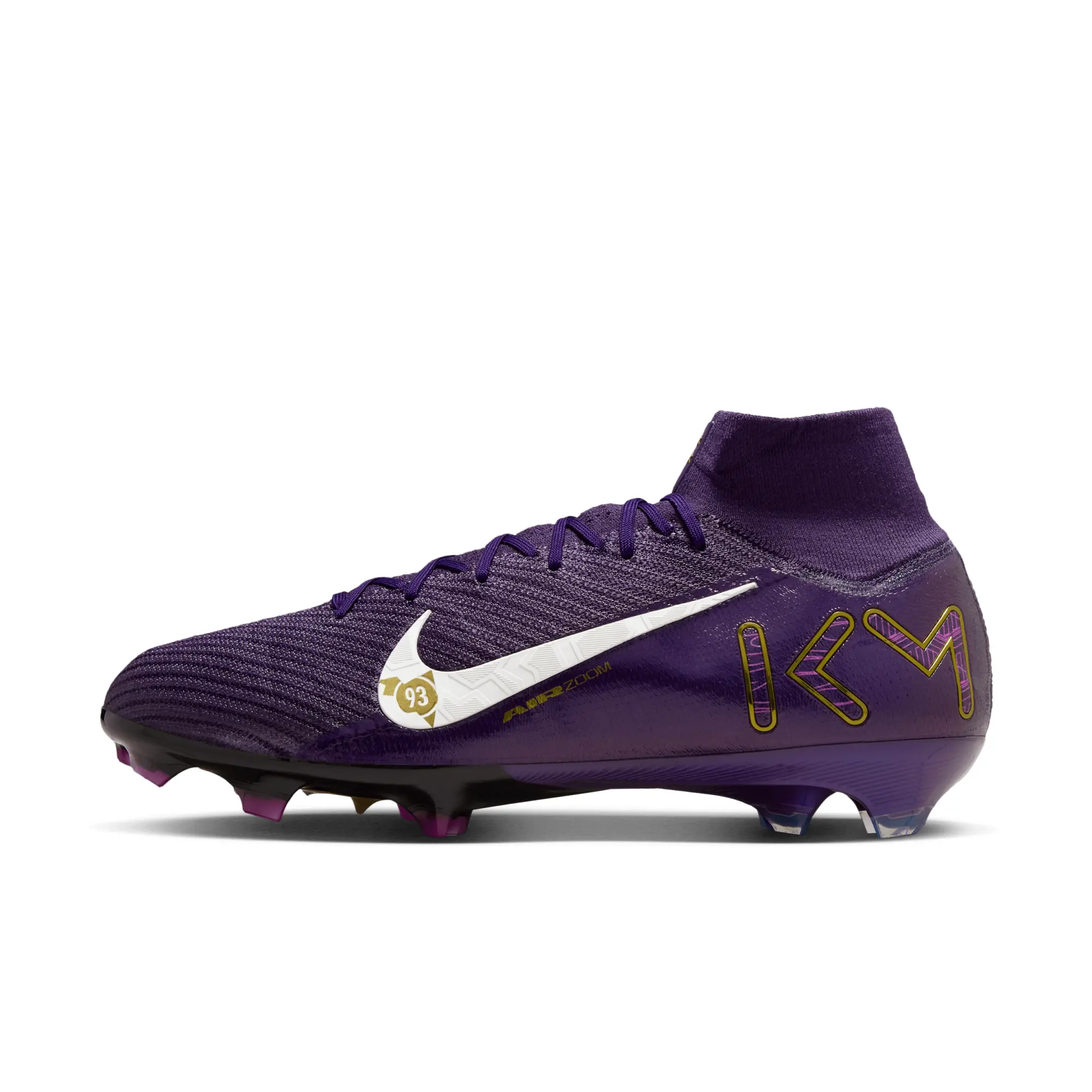 Nike Mercurial Superfly 10 Elite 'Kylian Mbappé' FG High-Top Football Boot - Purple