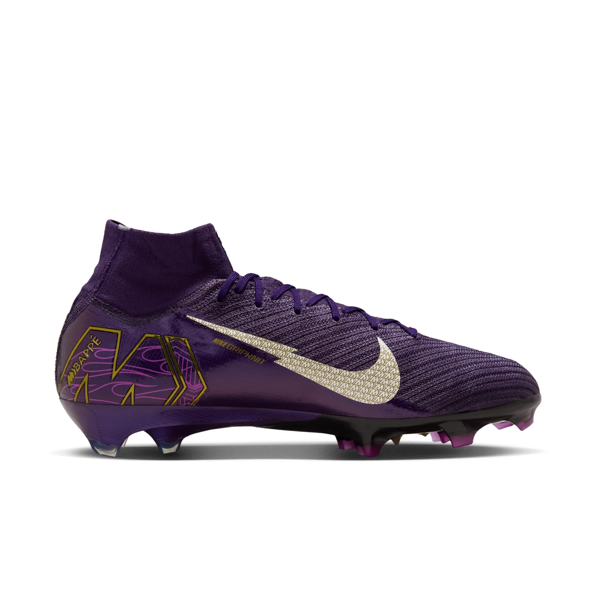 Nike Mercurial Superfly 10 Elite 'Kylian Mbappé' FG High-Top Football Boot - Purple