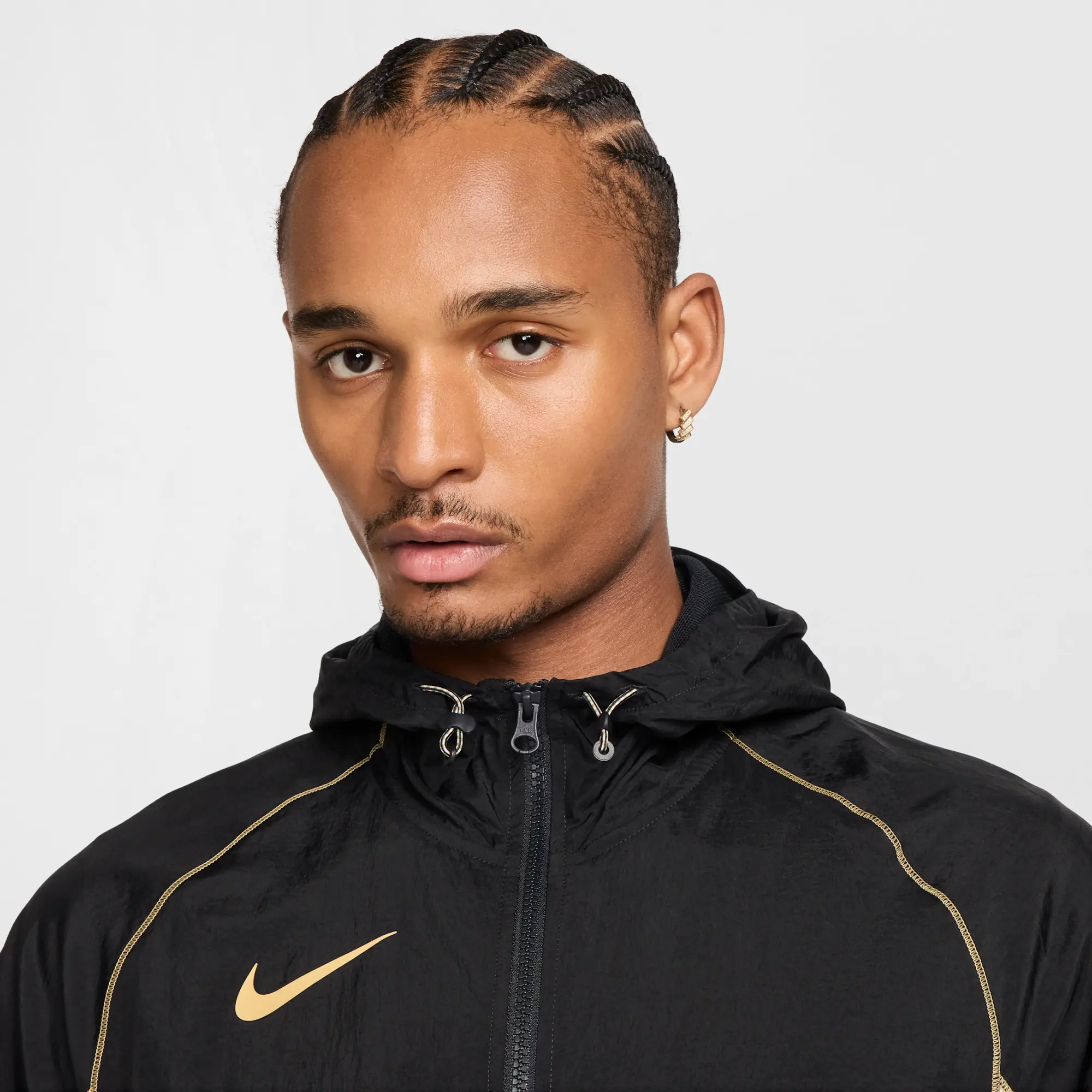 Nike Strike+ Men's Water-Repellent Hooded Football Jacket - Black - Nylon