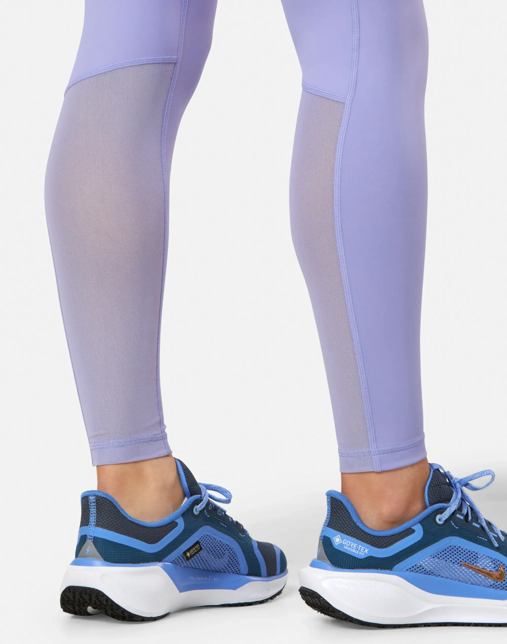 Women's Nike Pro Leggings in Purple/White 