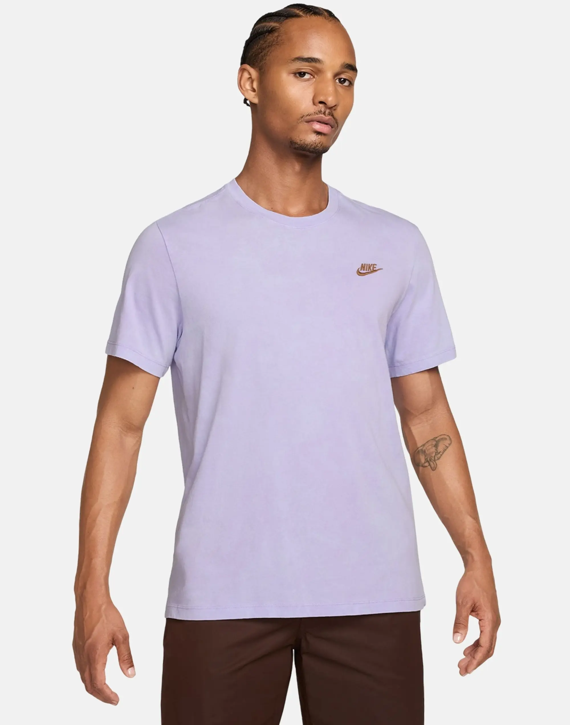 Men's Nike Club Wash T-Shirt in Purple 