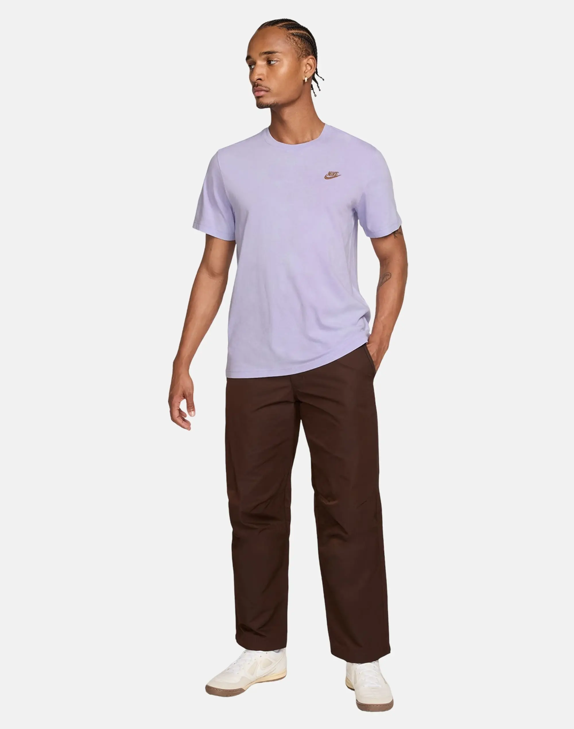 Men's Nike Club Wash T-Shirt in Purple 