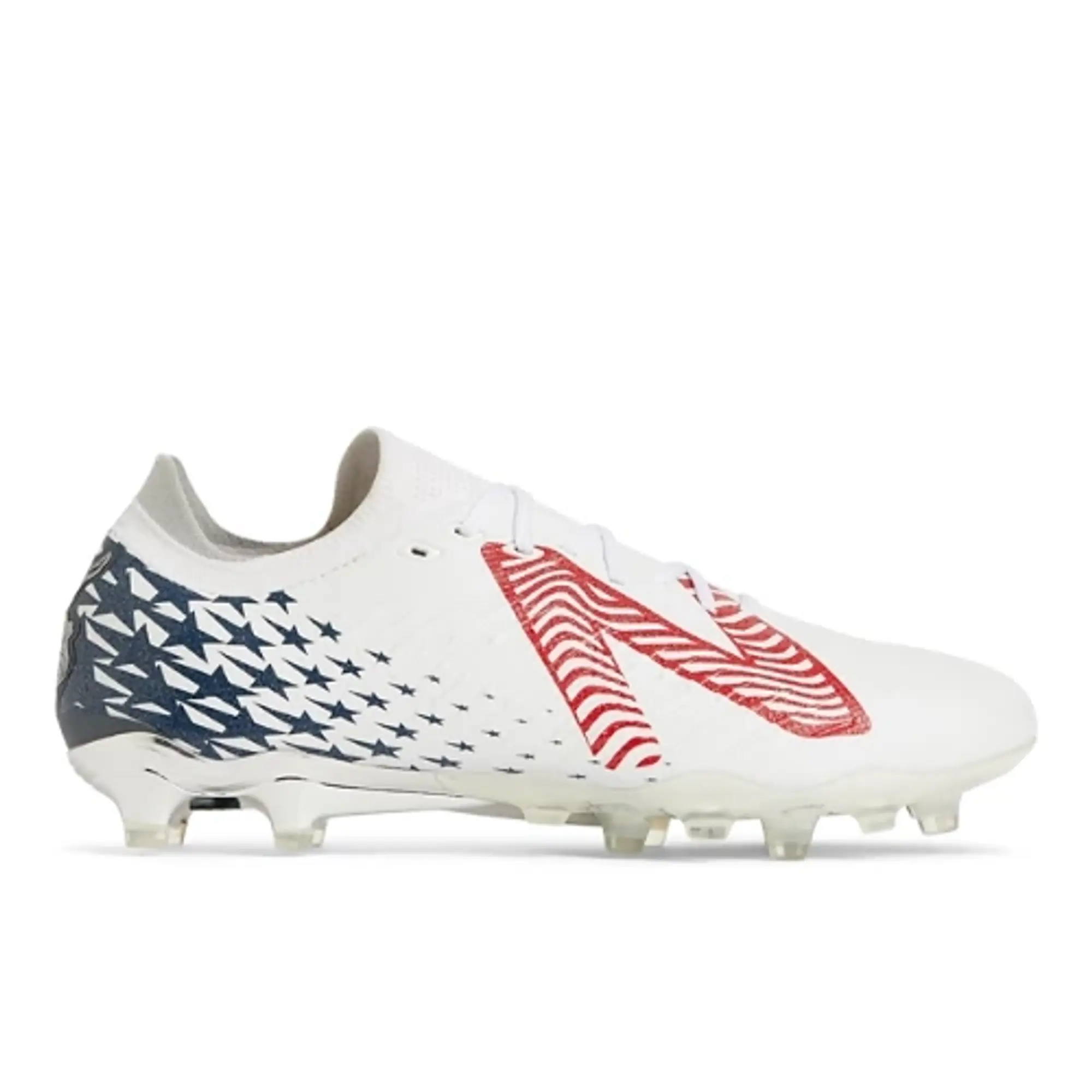 New Balance Unisex Tekela v4 Pro Low FG in White/Red/Blue Synthetic