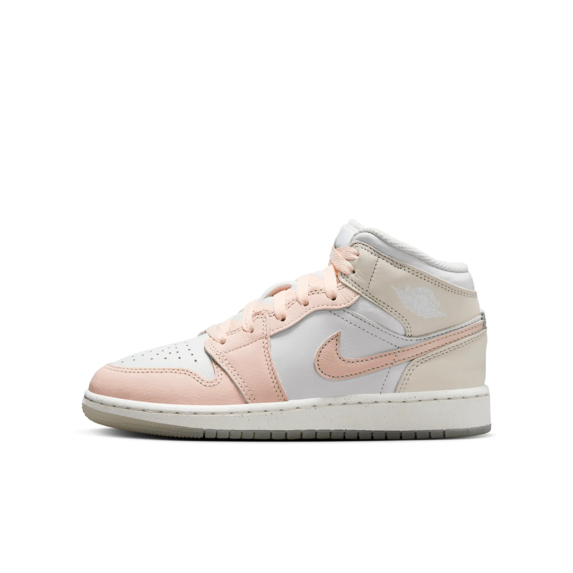 Nike Air Jordan 1 Mid SE Big Kids' Shoes - White