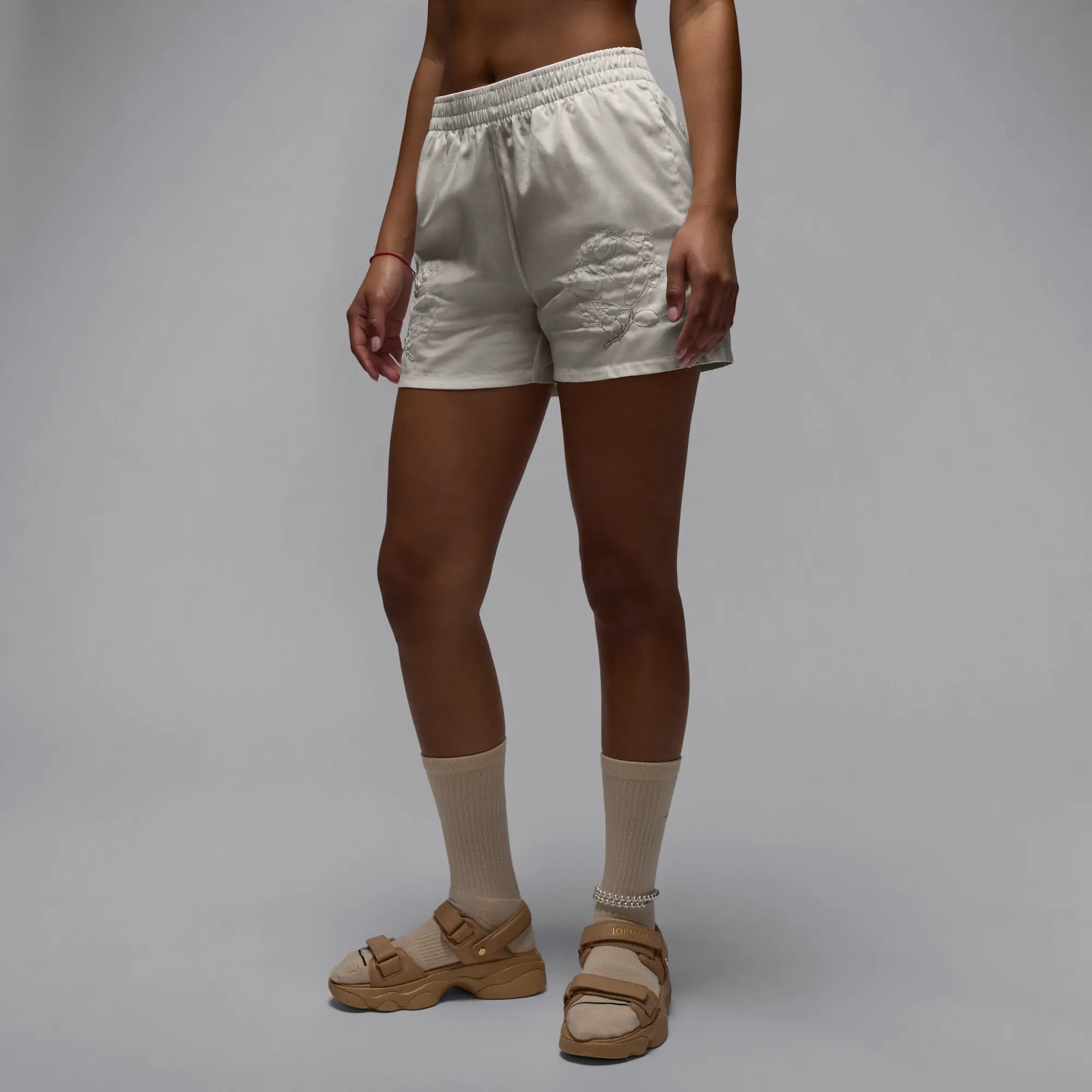 Nike Jordan Women's Woven Shorts - White - Cotton