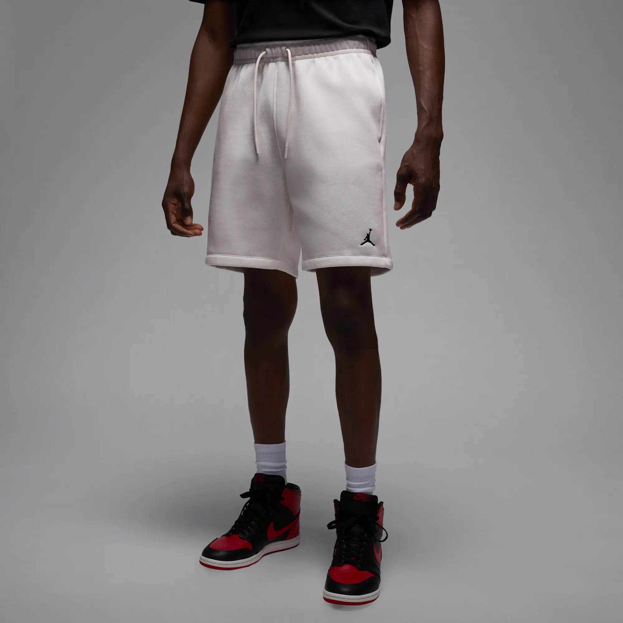 Nike Jordan Brooklyn Fleece Men's Shorts - White - Cotton/Polyester