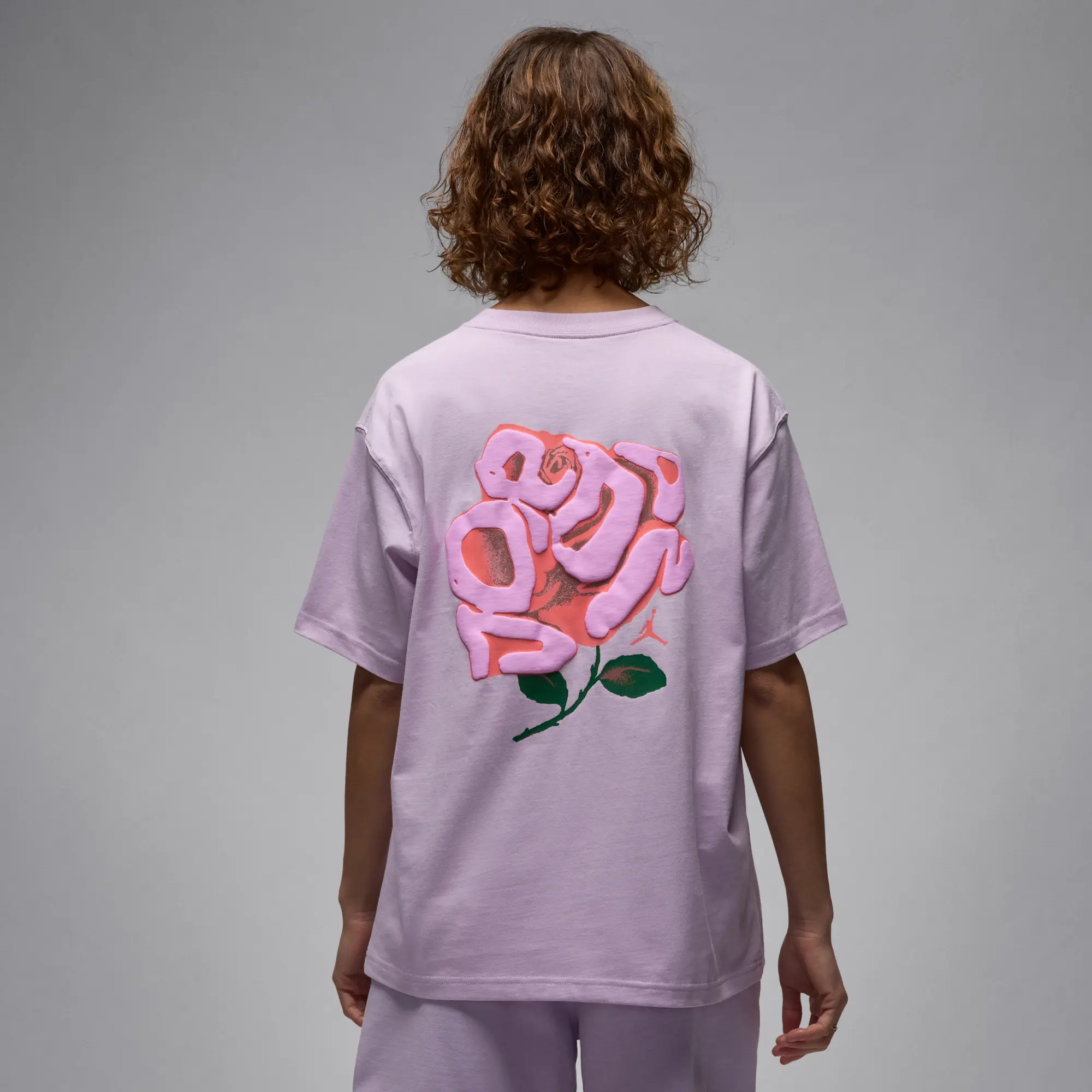 Nike Jordan Women's Graphic T-Shirt - Purple - Cotton