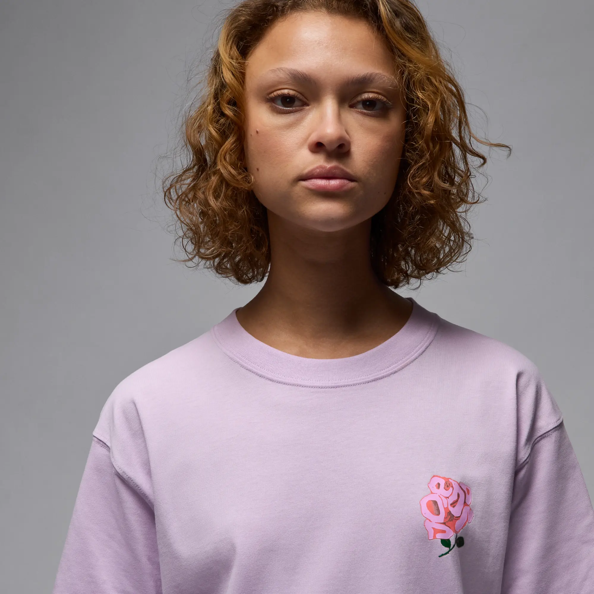 Nike Jordan Women's Graphic T-Shirt - Purple - Cotton