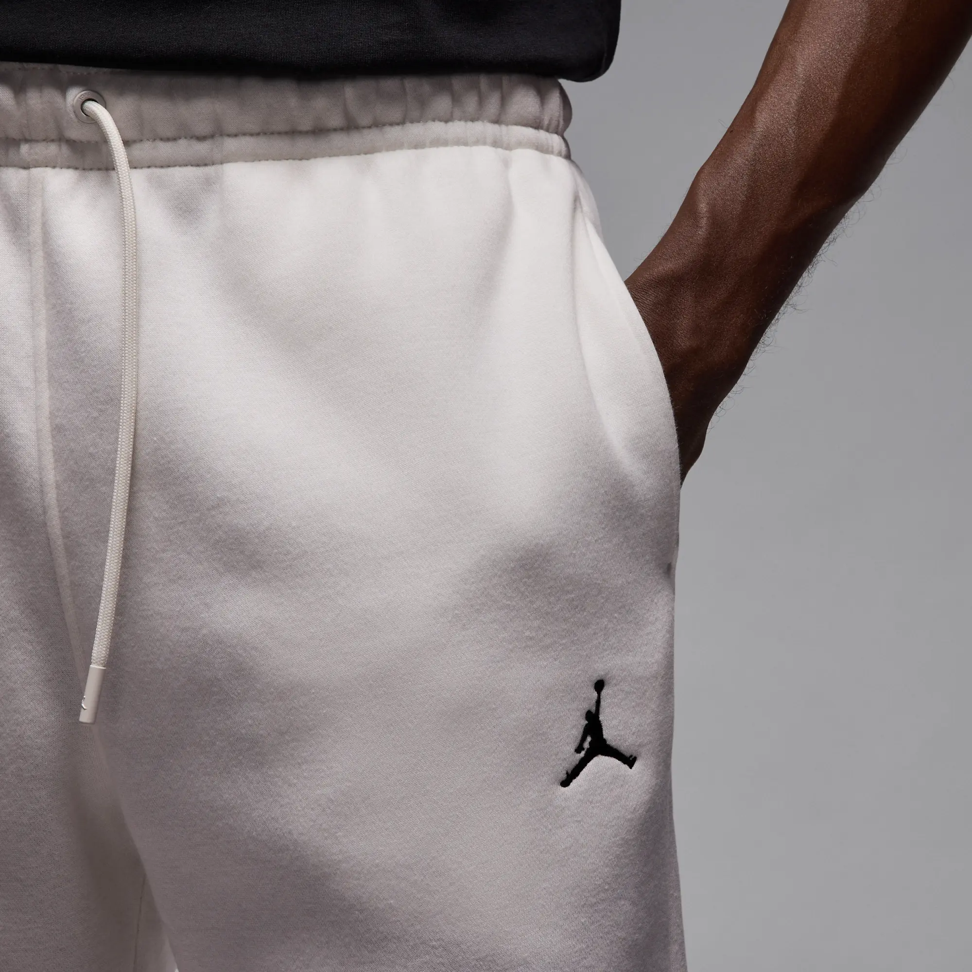 Nike Jordan Brooklyn Fleece Men's Trousers - White - Cotton/Polyester