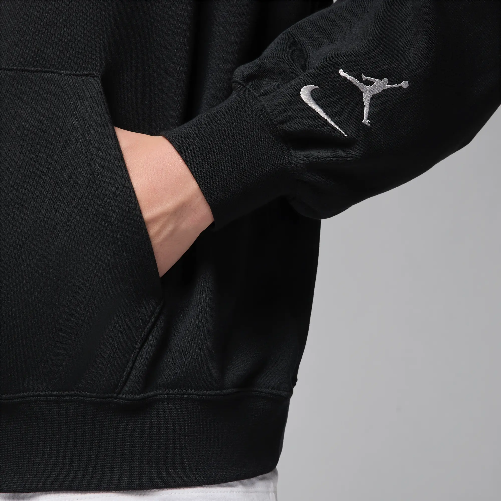 Nike Jordan MVP Men's Oversized French Terry Pullover Hoodie - Black - Cotton/Polyester