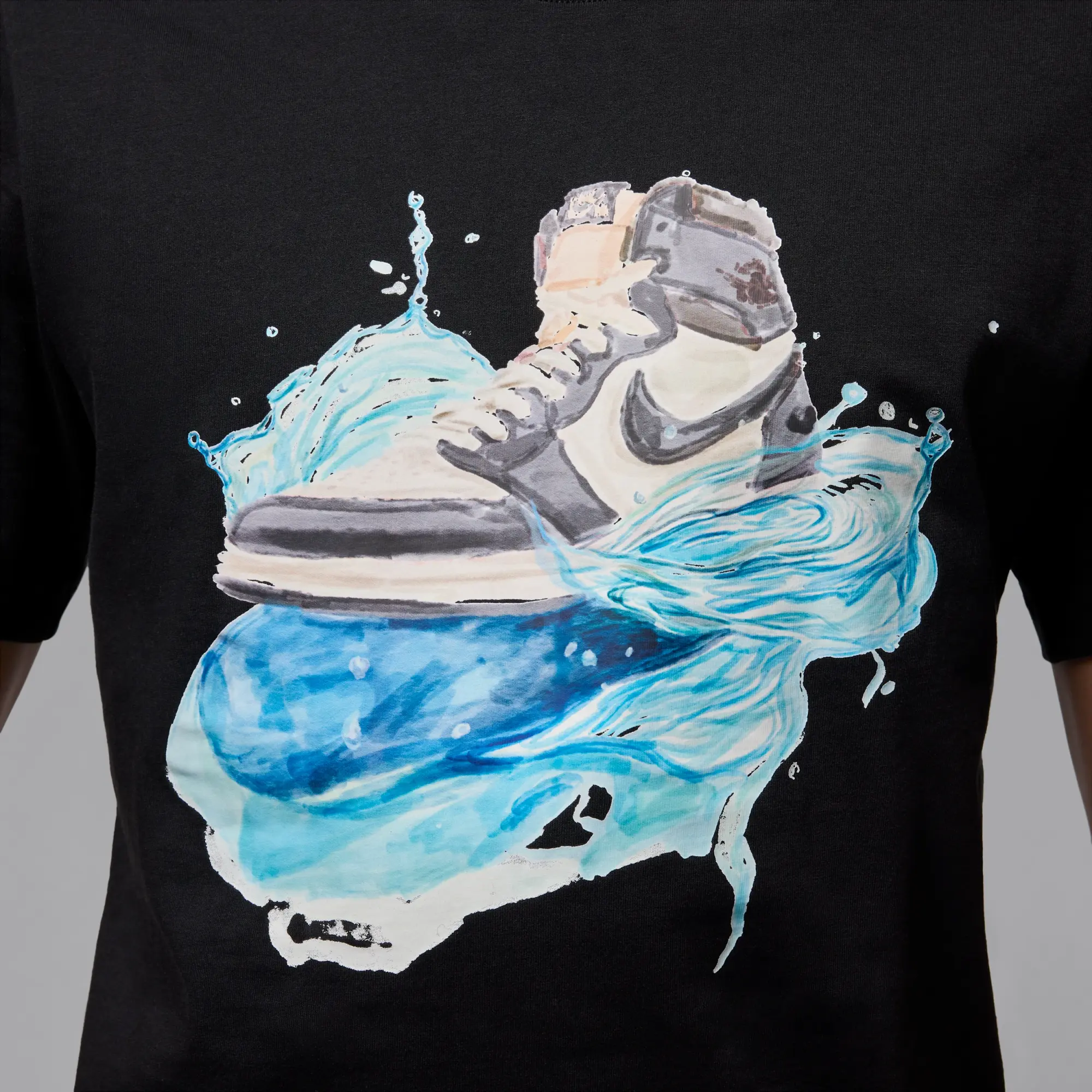 Nike Jordan Flight Essentials AJ1 Men's Short-Sleeve T-Shirt - Black - Cotton