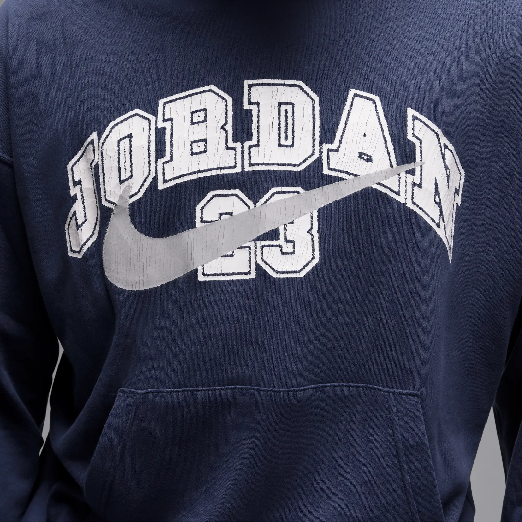Nike Jordan MVP Men's Oversized French Terry Pullover Hoodie - Blue - Cotton/Polyester