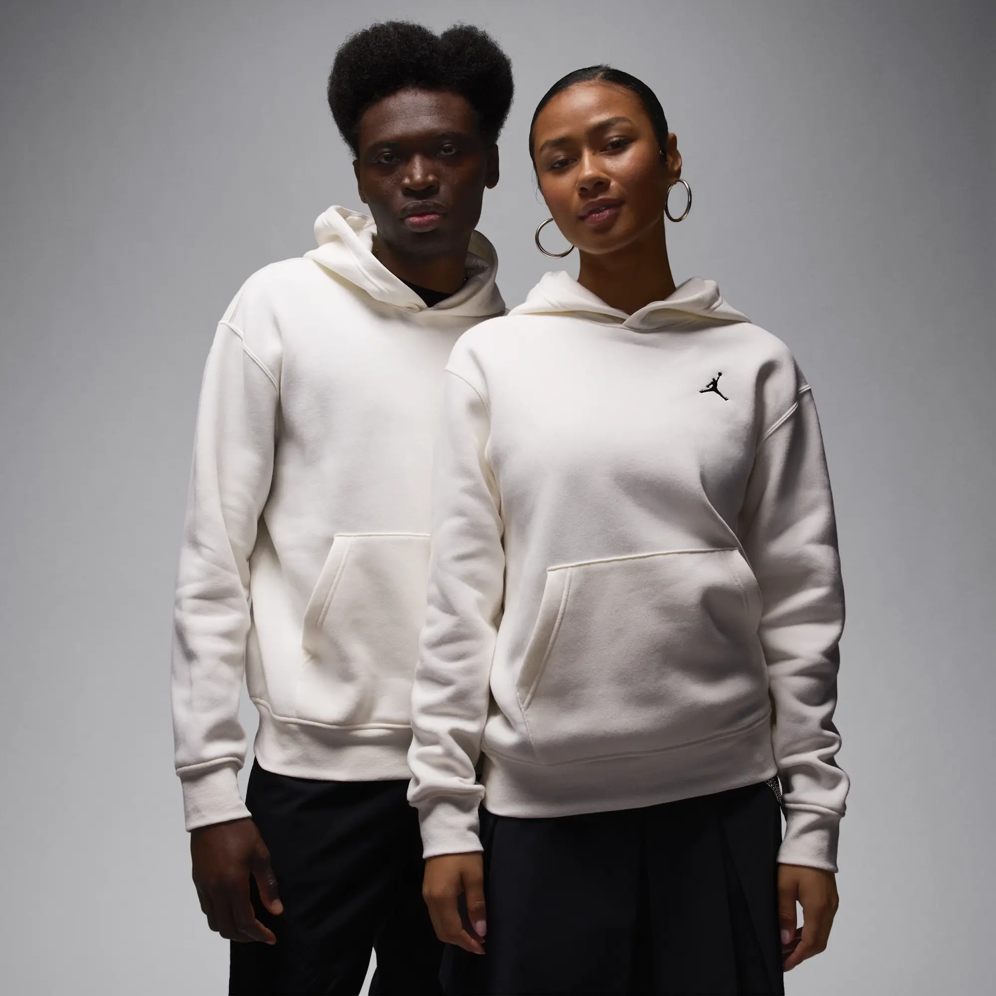 Nike Jordan Brooklyn Fleece Men's Pullover Hoodie - White - Cotton/Polyester