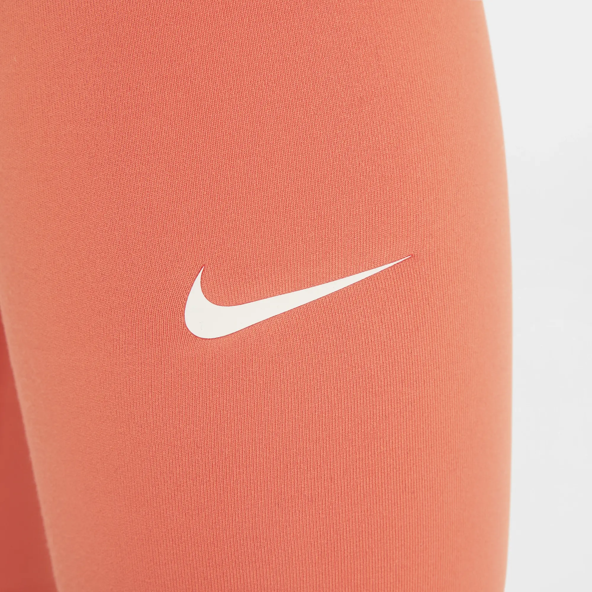 Nike One Older Kids' (Girls') Dri-FIT High-Waisted Leggings - Orange - Polyester/Elastane