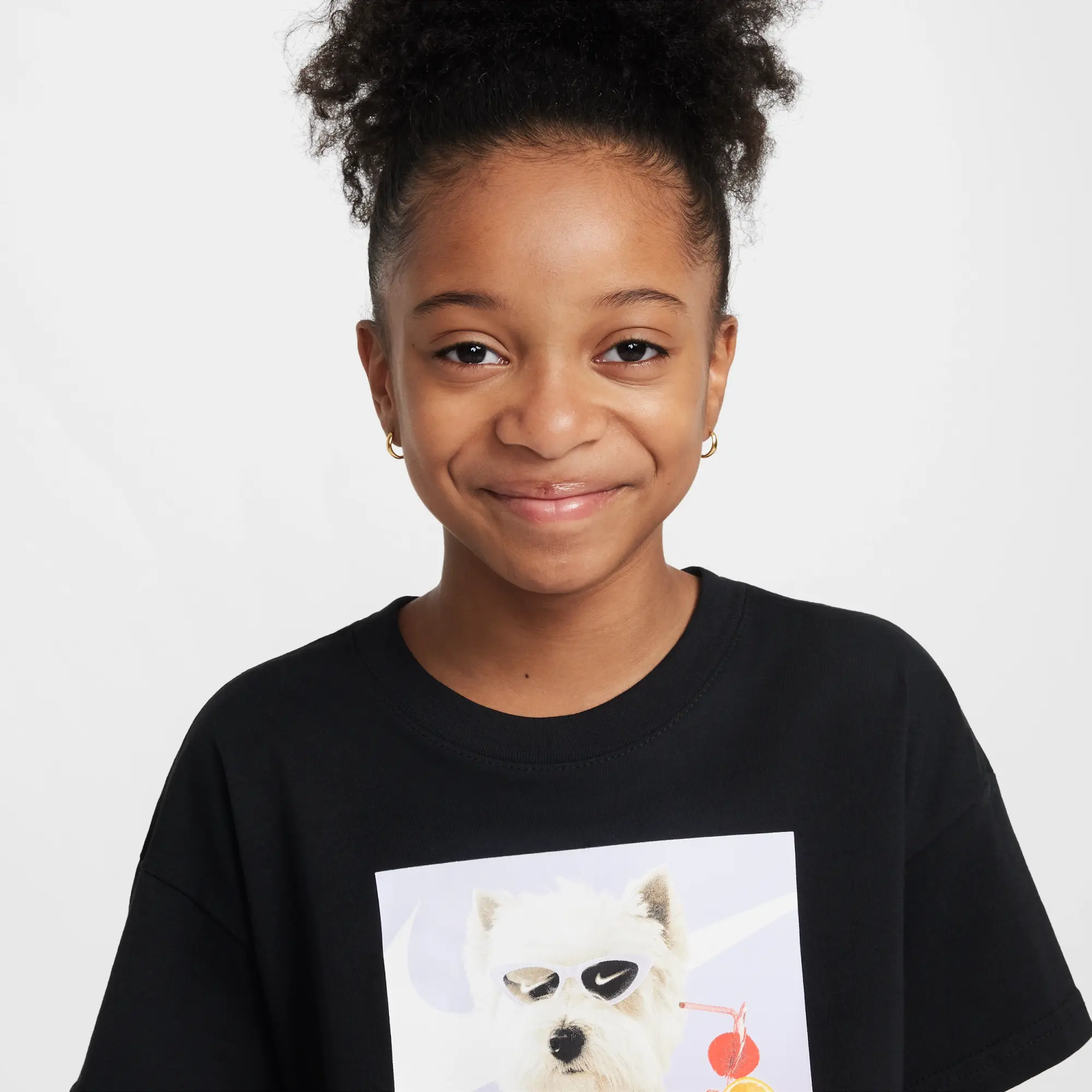 Nike Sportswear Older Kids' (Girls') T-Shirt - Black - Cotton