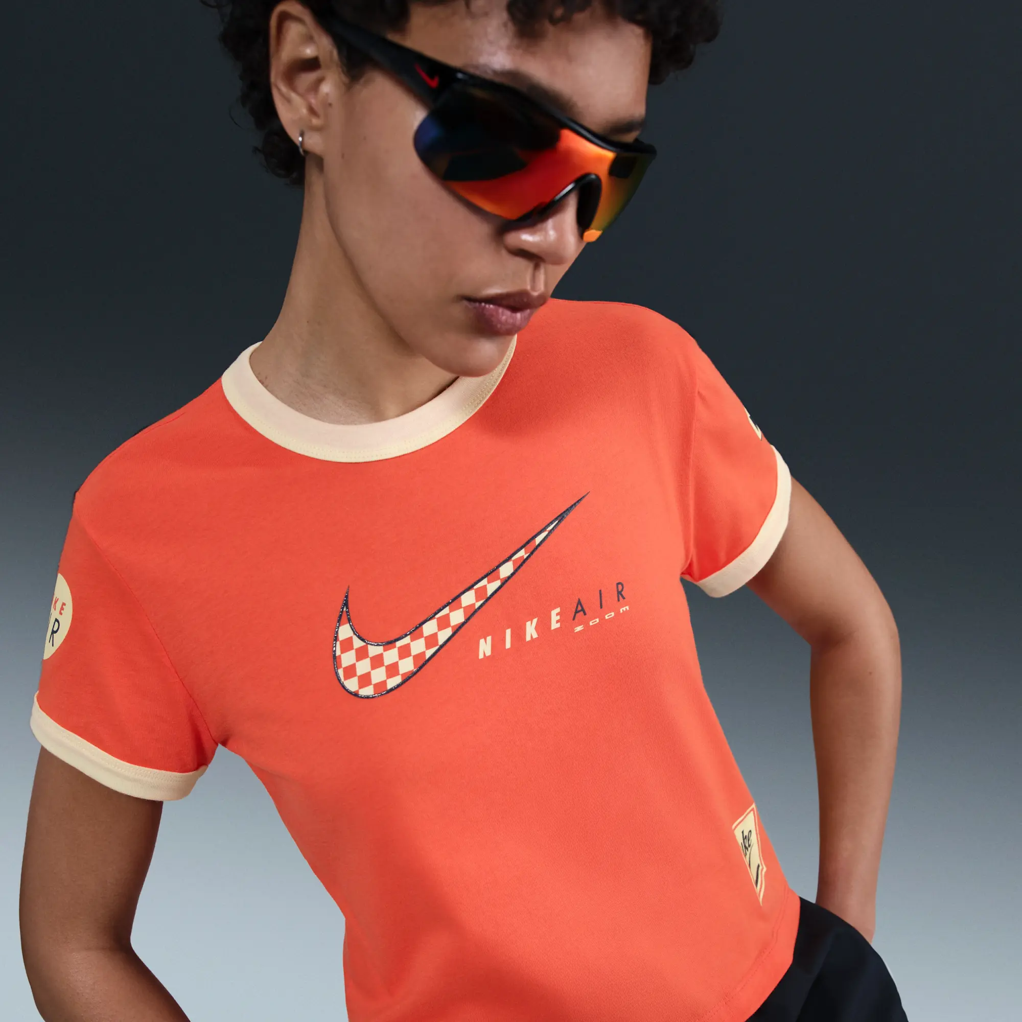 Nike Sportswear Club Women's Short-Sleeve T-Shirt - Orange - Cotton