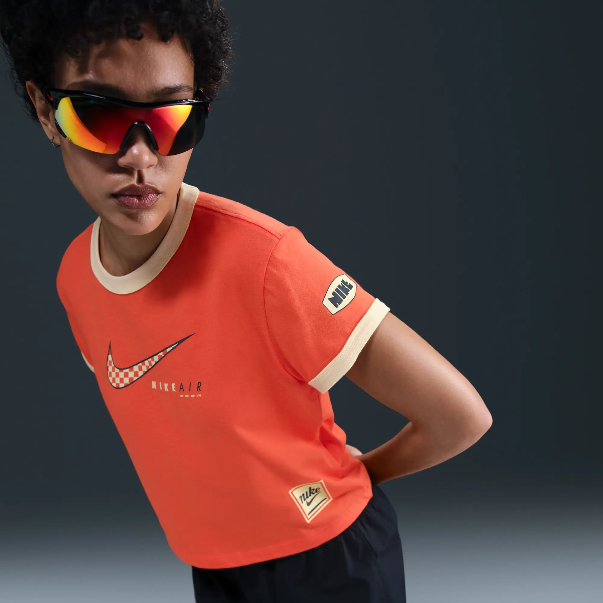 Nike Sportswear Club Women's Short-Sleeve T-Shirt - Orange - Cotton