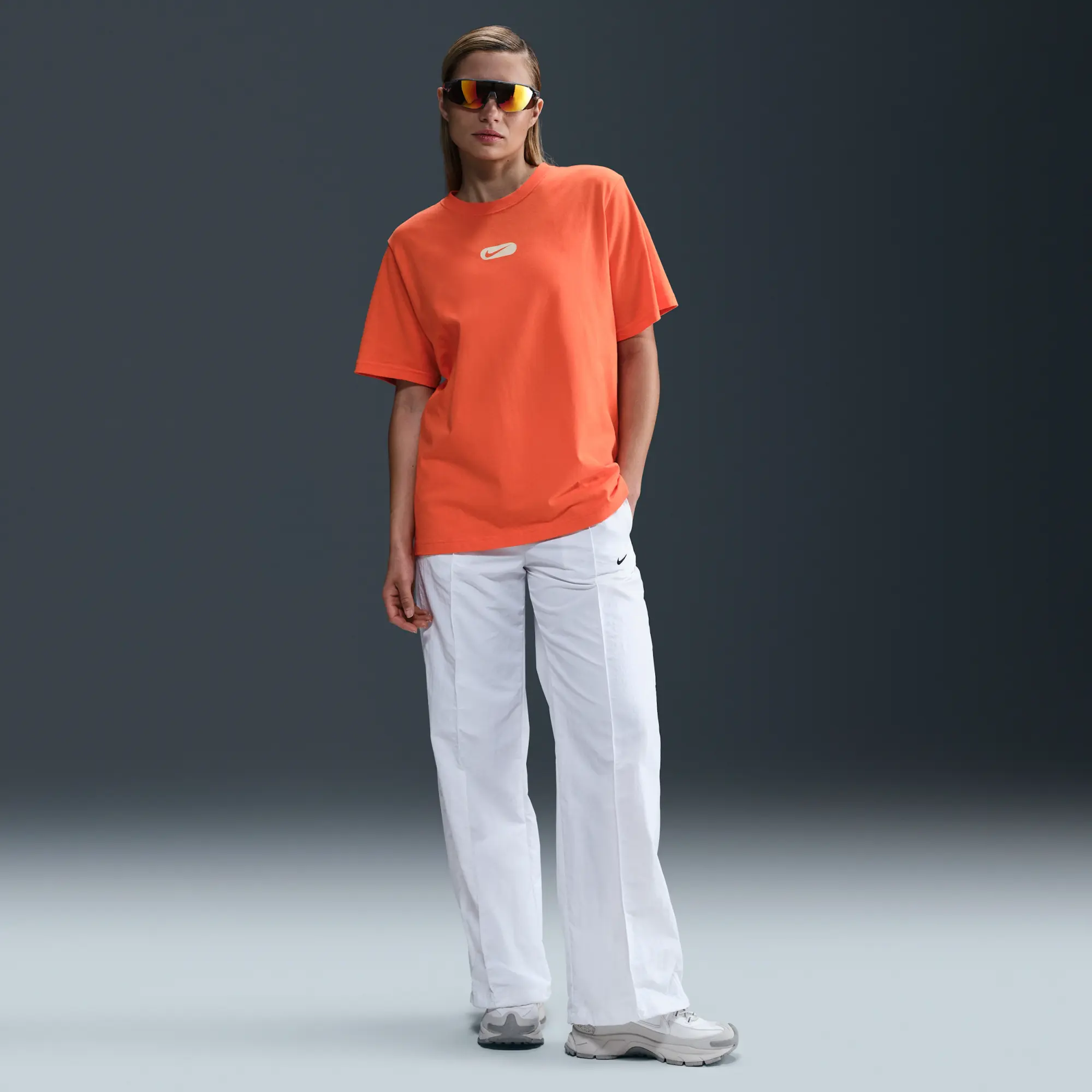 Nike Sportswear Club Women's Short-Sleeve T-Shirt - Orange - Cotton