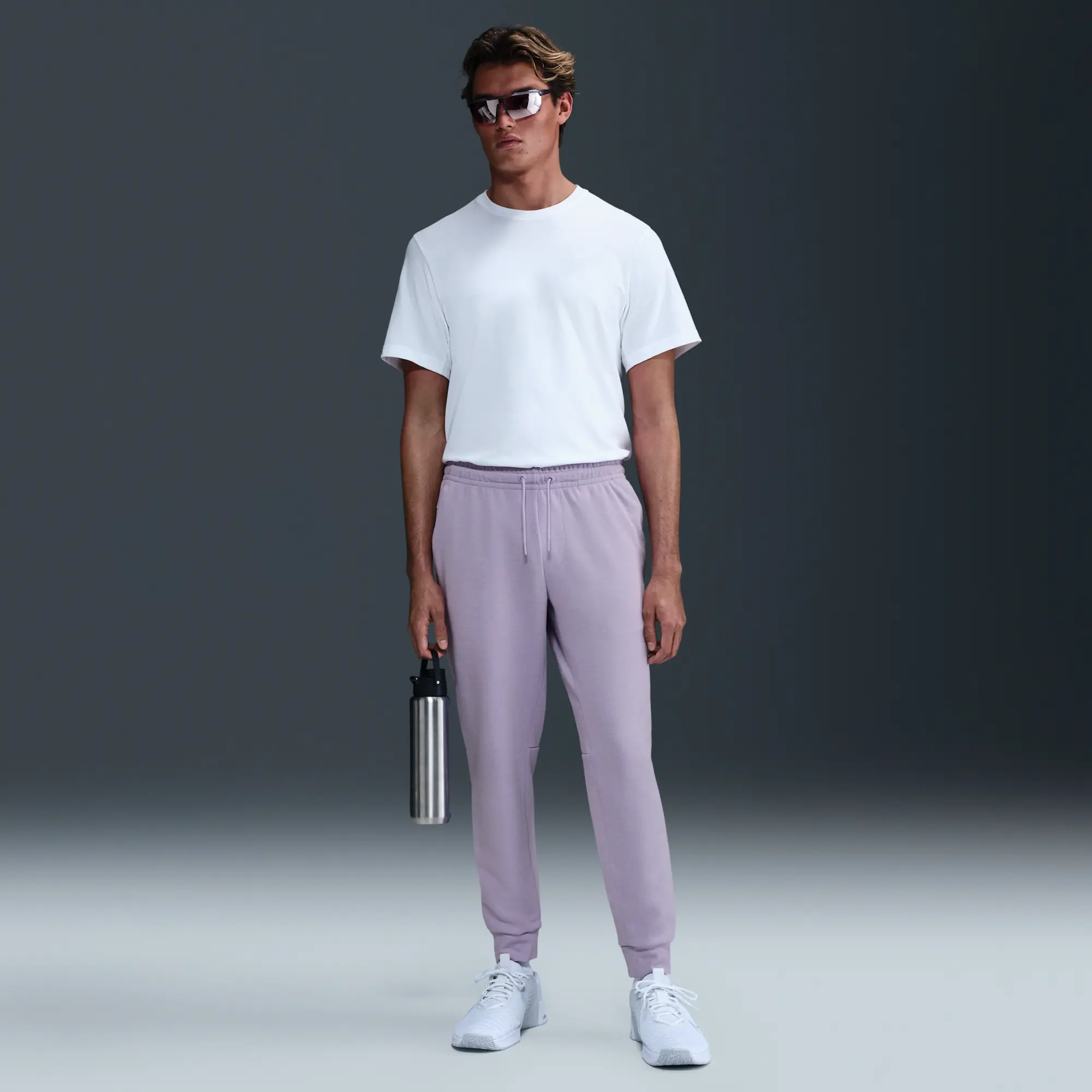 Nike Primary Fleece Men's Dri-FIT UV Performance Joggers - Purple - Polyester/Cotton