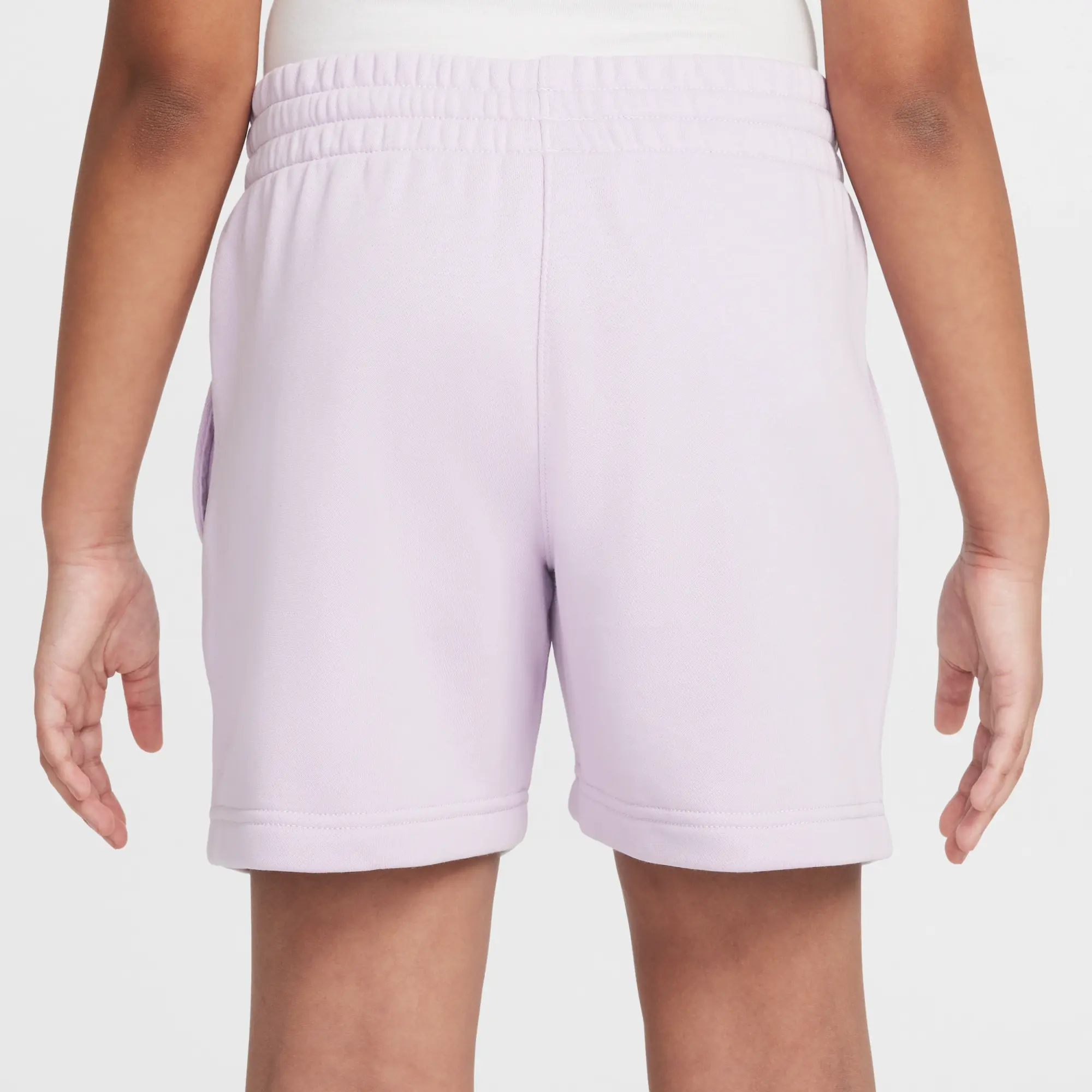 Nike Sportswear Club Fleece Older Kids' (Girls') 13cm (approx.) French Terry Shorts - Purple - Cotton/Polyester