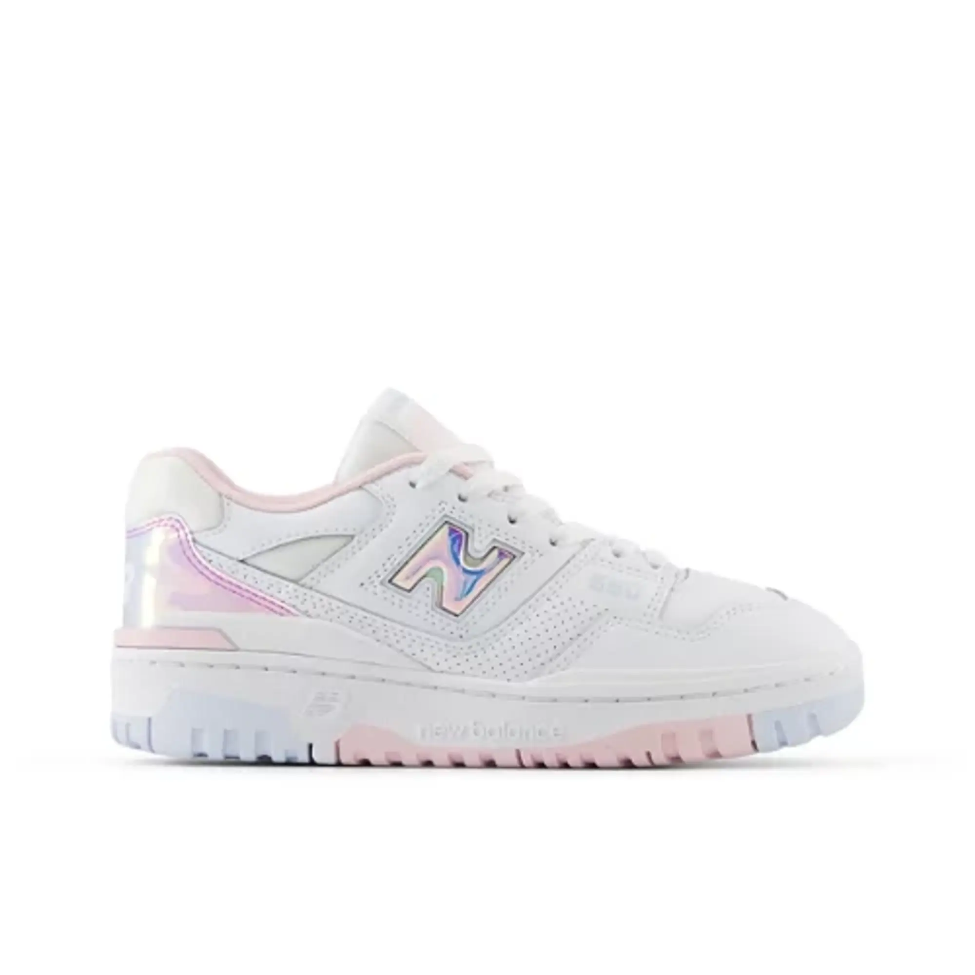 New Balance Kids' 550 in White/Pink Synthetic
