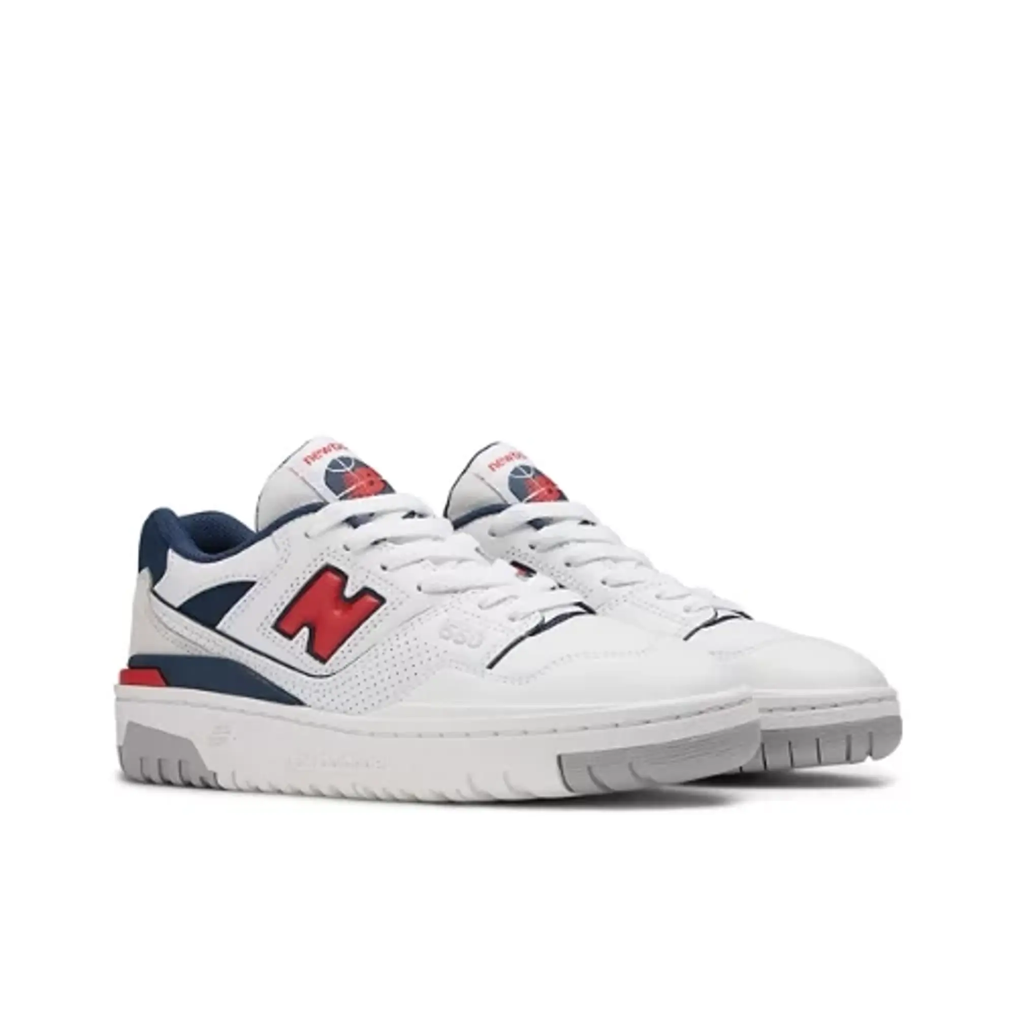 New Balance White Multi 550 Boys Youth Trainers
