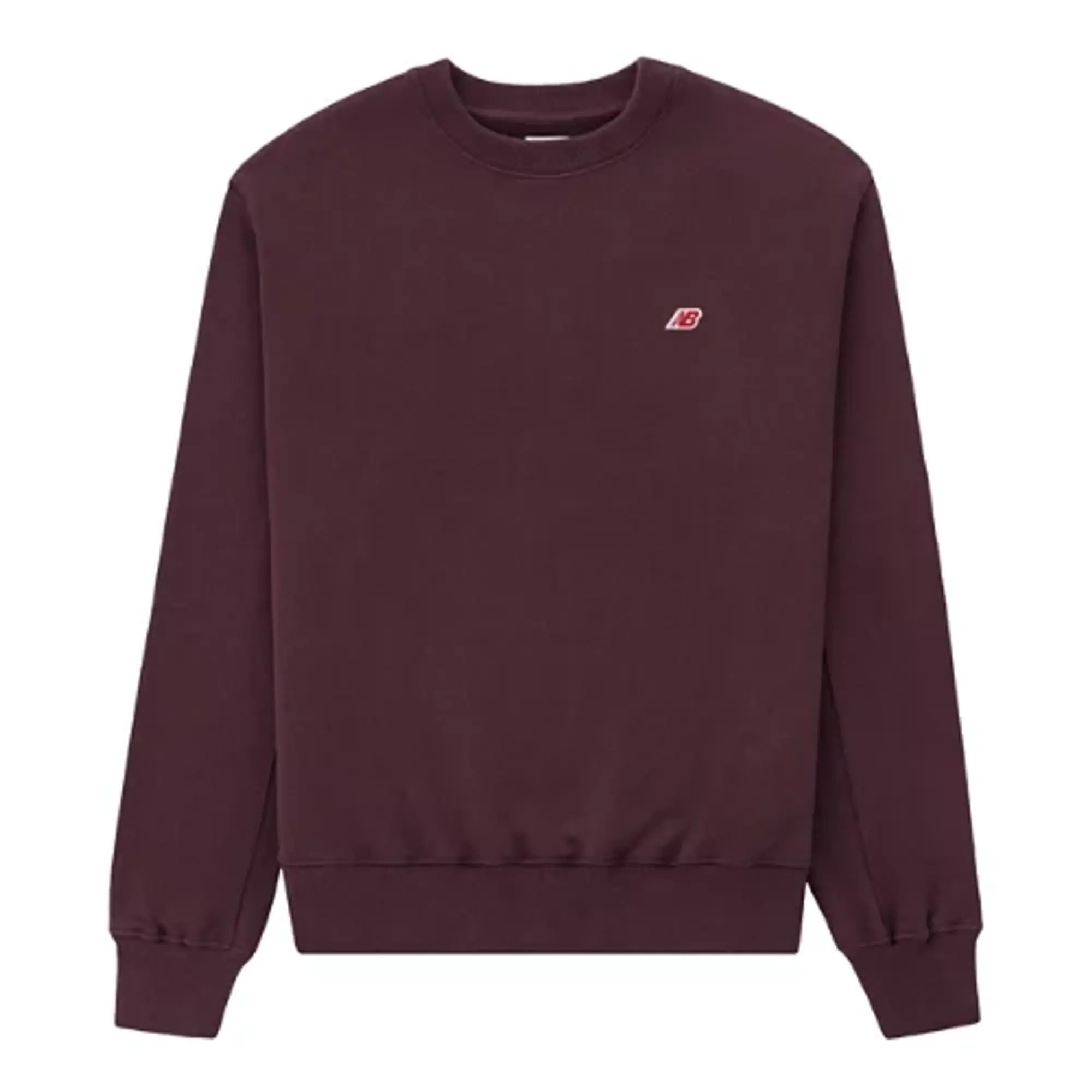 New Balance Men's Made in USA Core Crewneck Sweatshirt in Brown Cotton Fleece