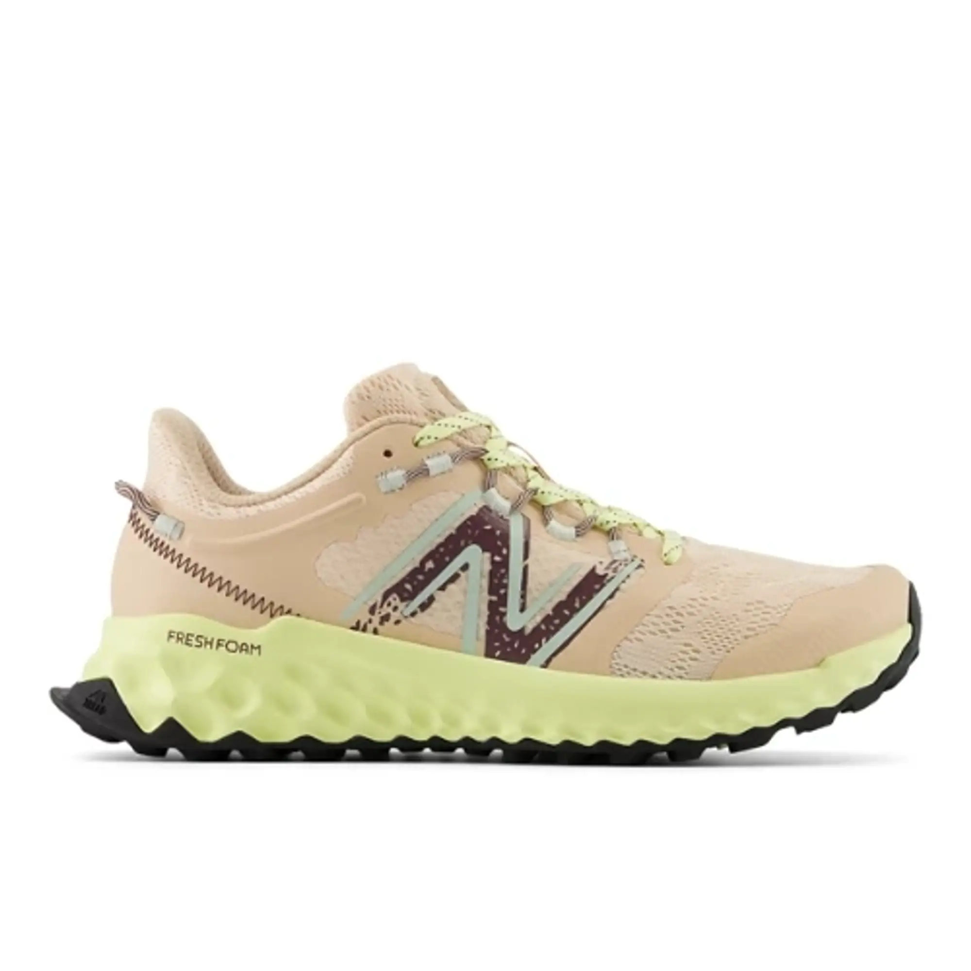 New Balance Women's FRESH FOAM Garoé in Pink/Brown/Yellow Textile