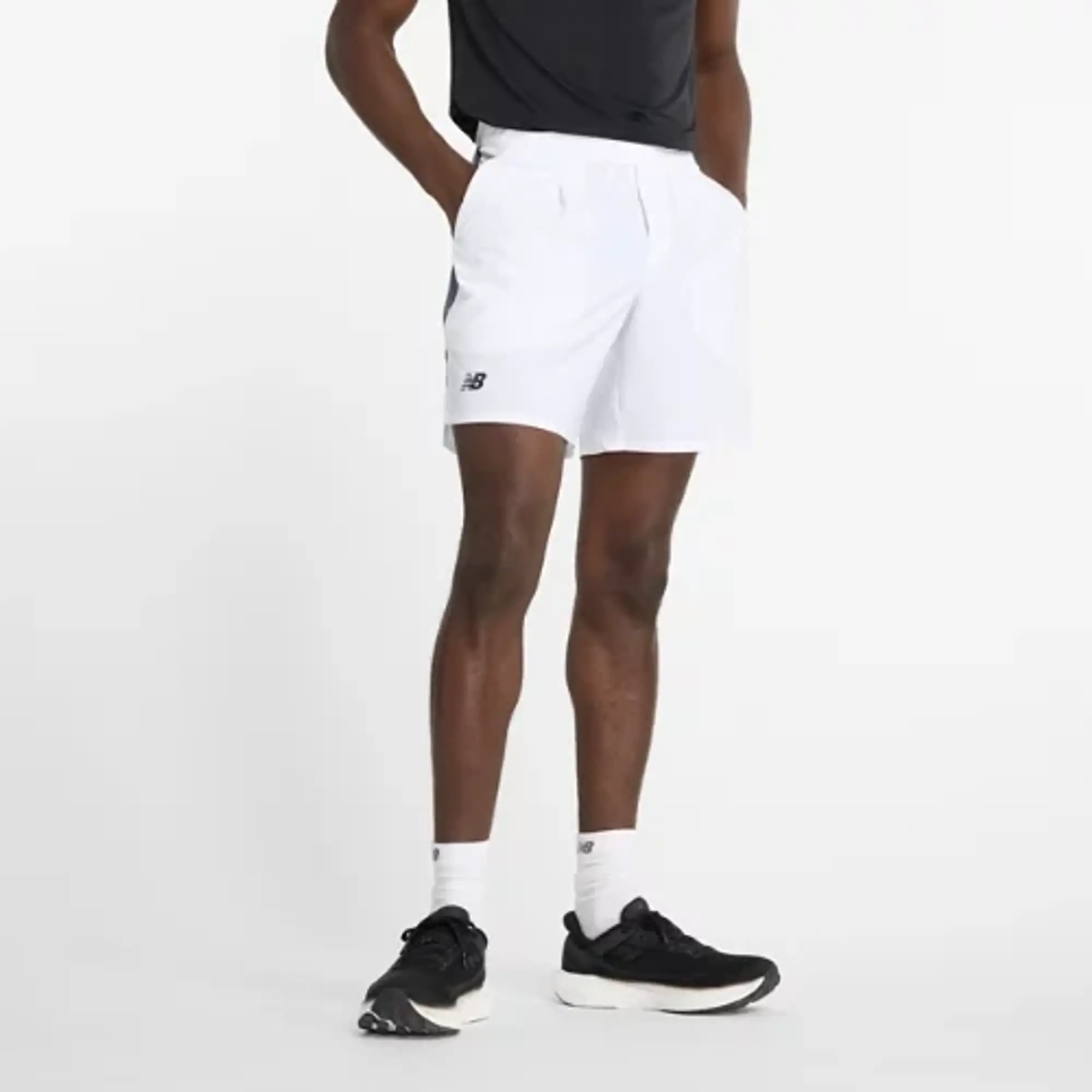 New Balance Men's Tournament Short in White Polywoven