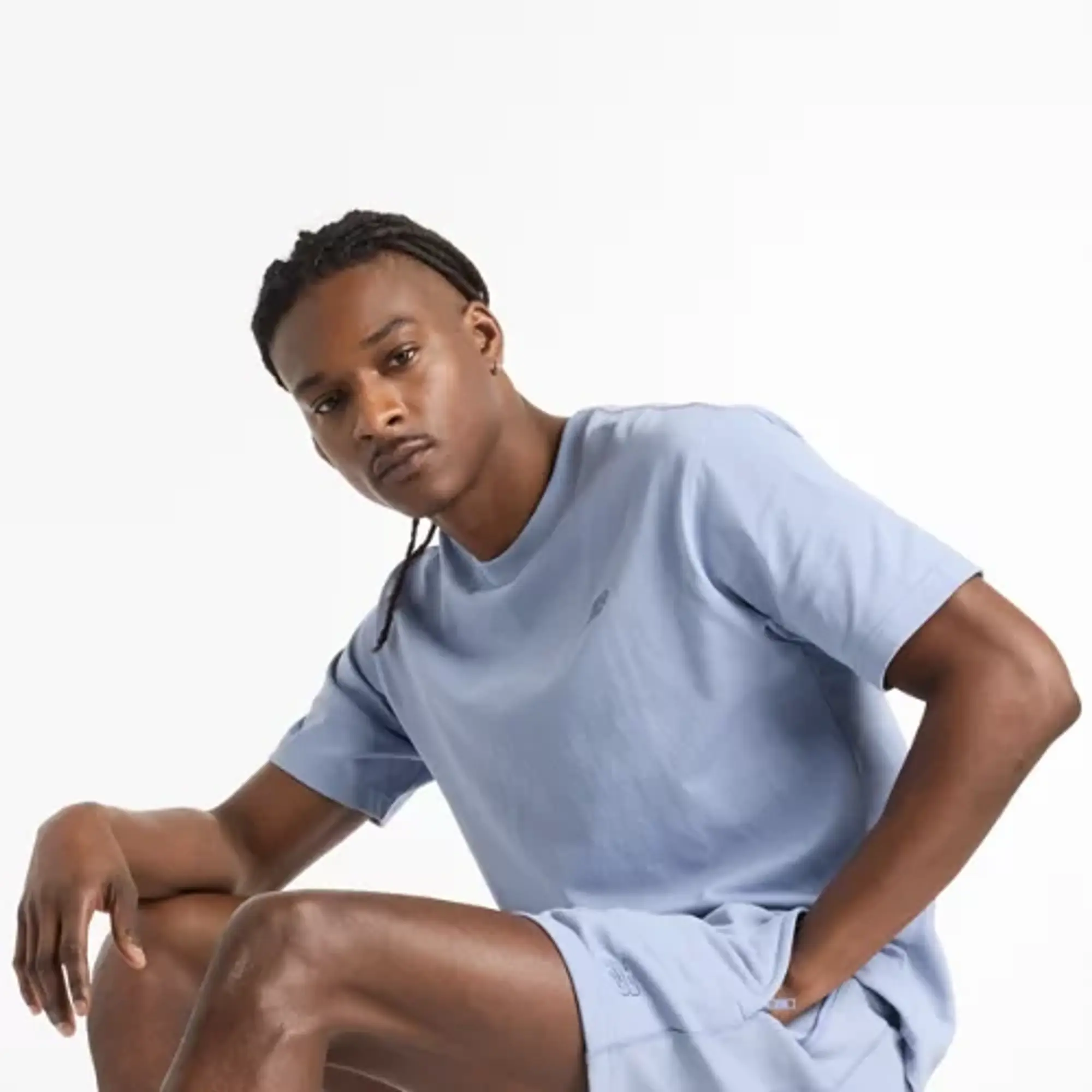 New Balance Men's Athletics Cotton T-Shirt in Blue