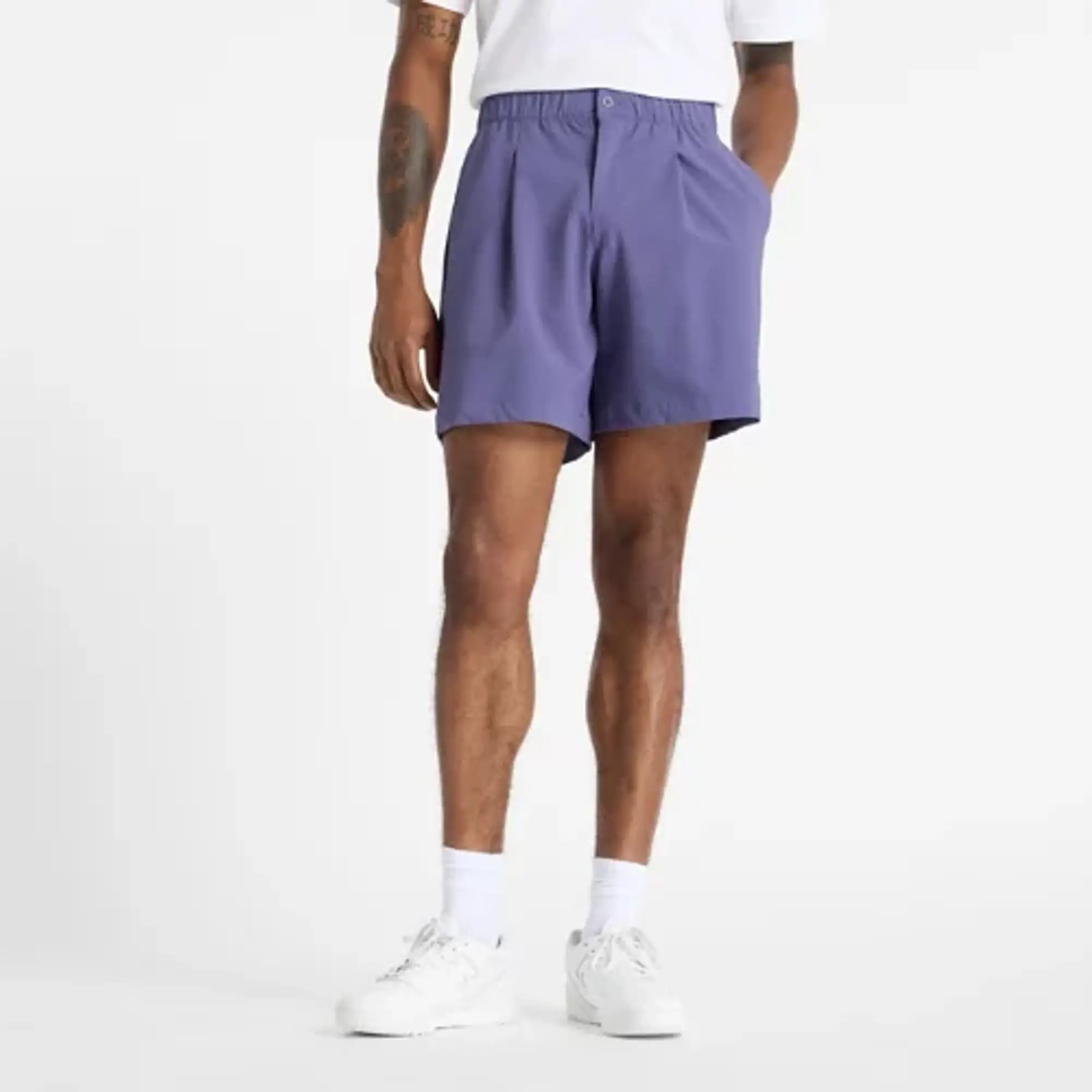 New Balance Men's Seersucker Short 7" in Blue Polyester