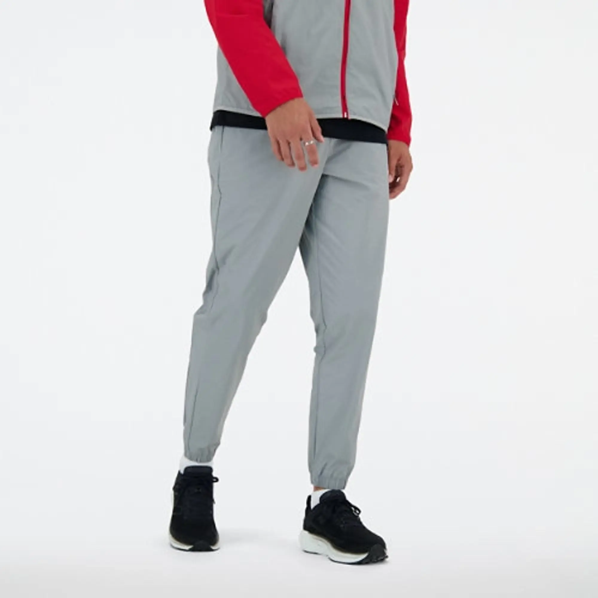 New Balance Men's Athletics Stretch Woven Jogger in Grey Nylon Woven