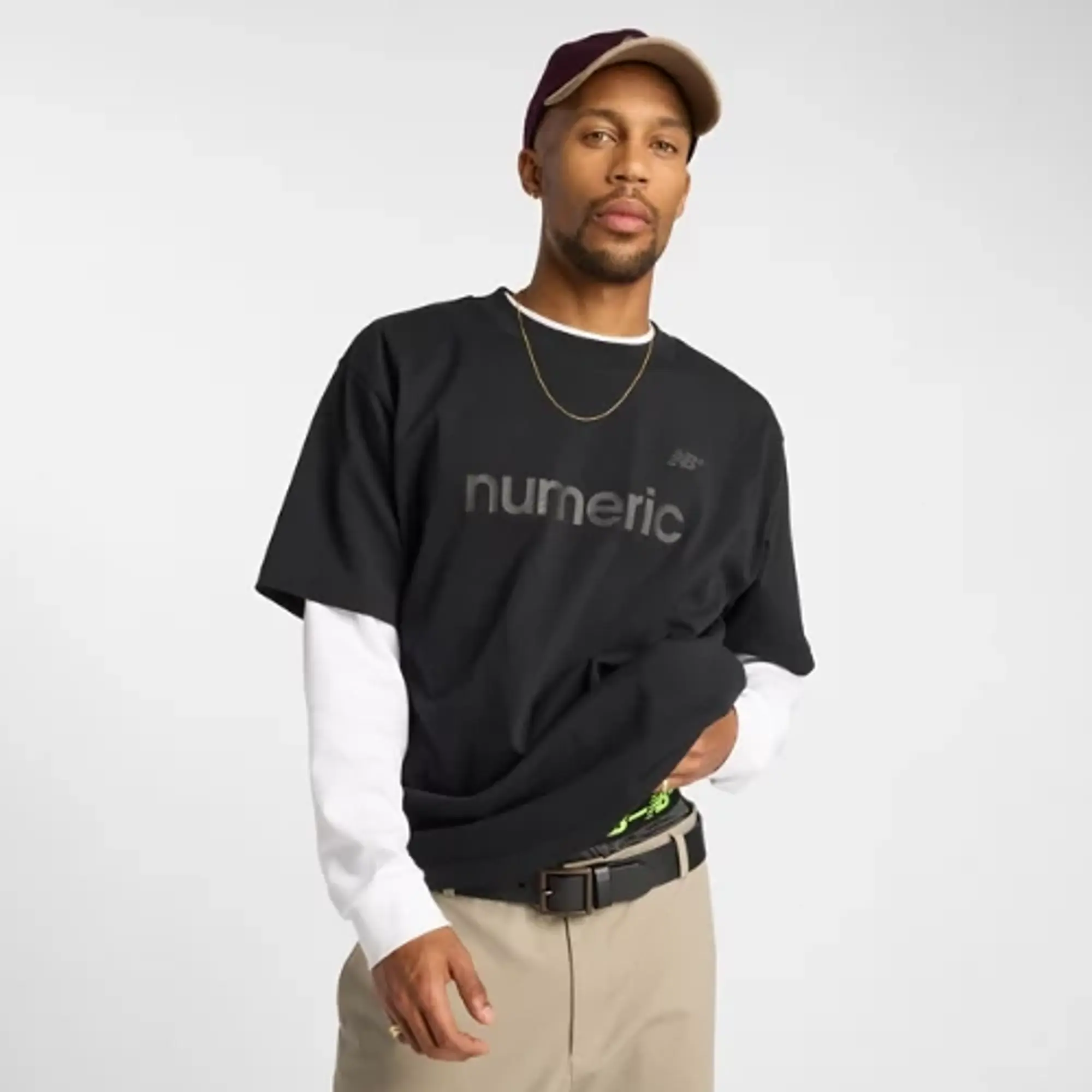 New Balance Men's Numeric Cotton T-Shirt in Black