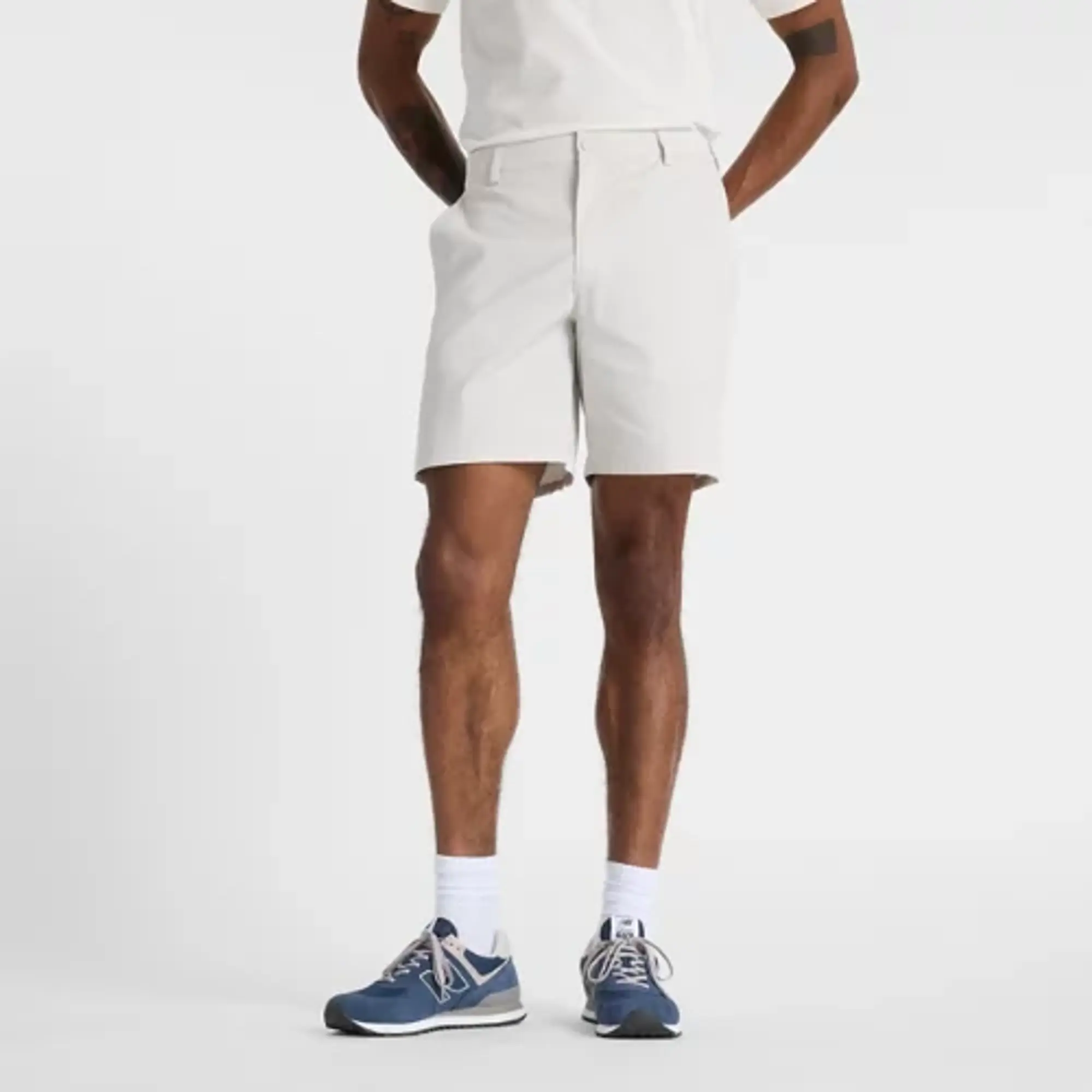 New Balance Men's Athletics Standard Short 7" in Grey Cotton Twill