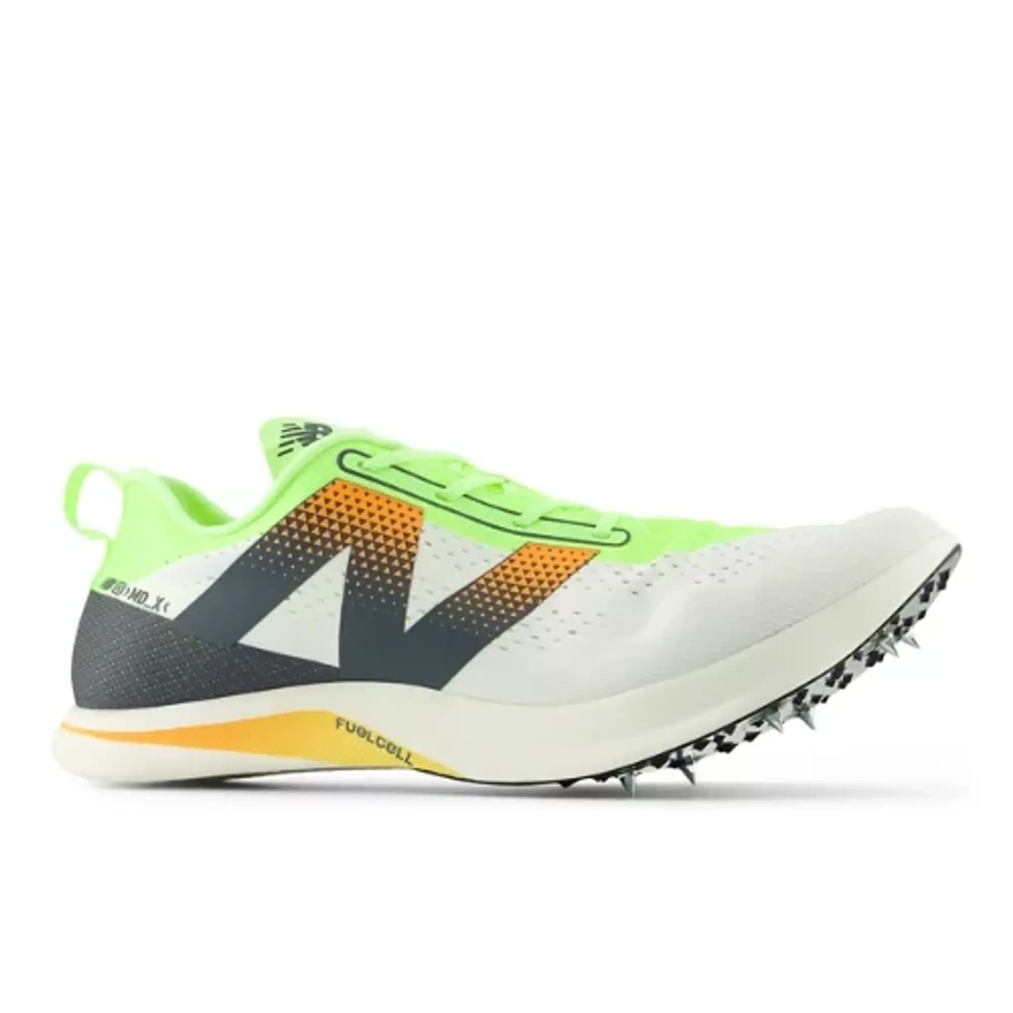 New Balance Unisex FuelCell SuperComp MD-X v3 in White/Green/Orange Synthetic