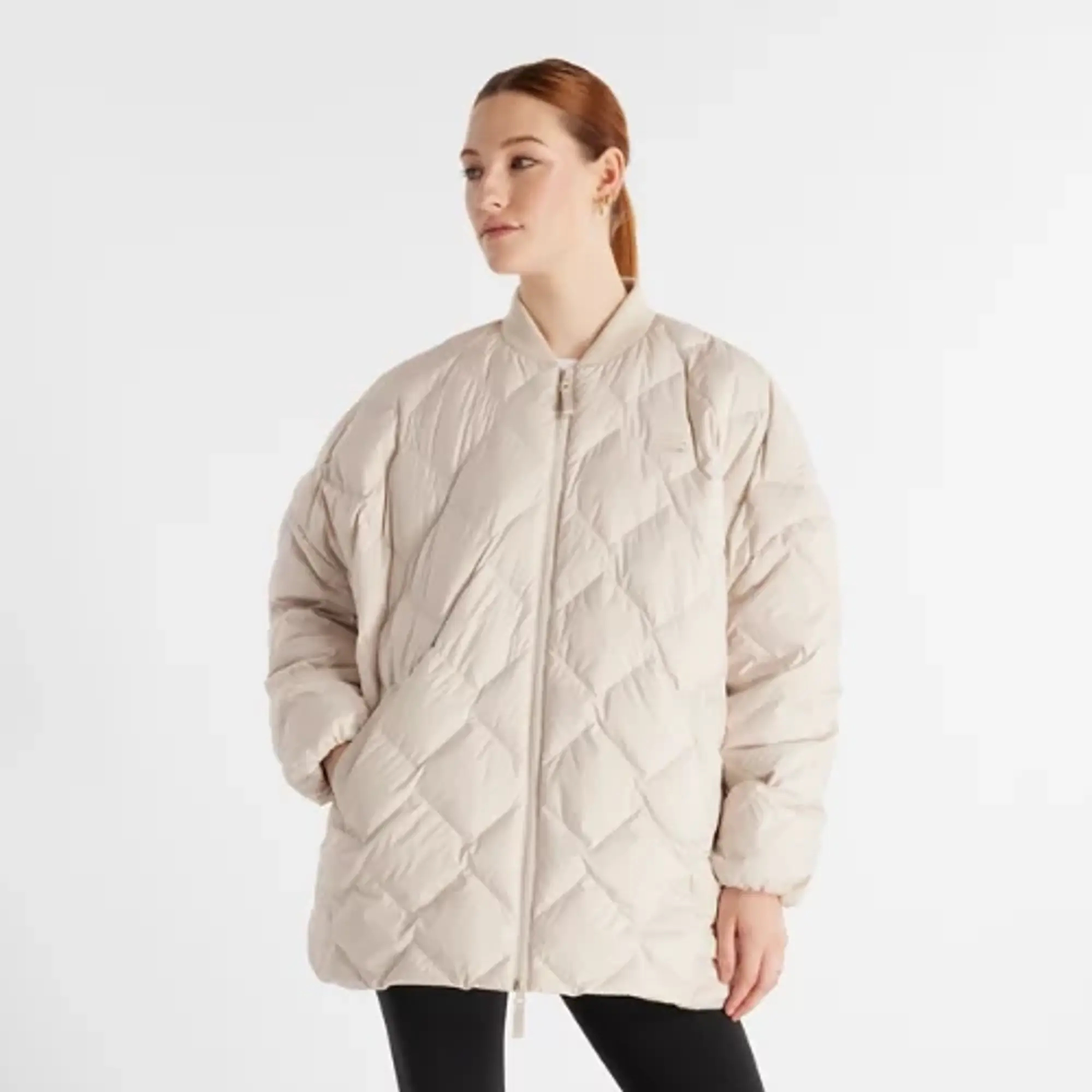 New Balance Women's Pinnacle Bomber in Grey Polywoven