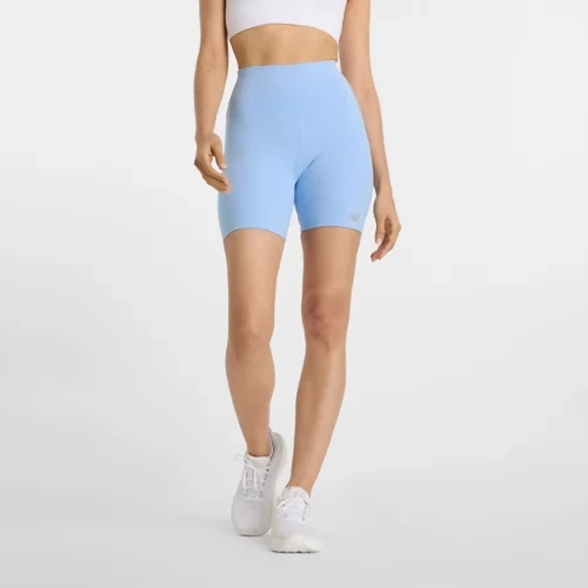 New Balance Women's NB Harmony High Rise Short 6" in Blue Poly Knit